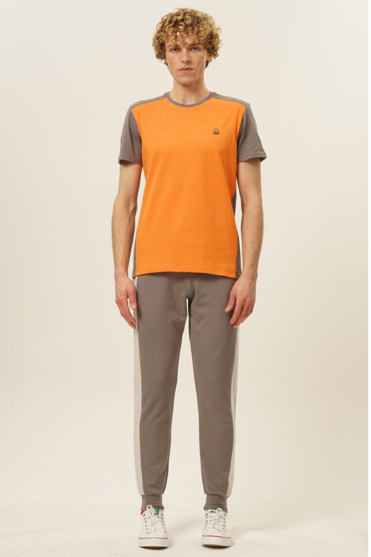 Benetton Erkek Tişört BNT-M20452 Turuncu