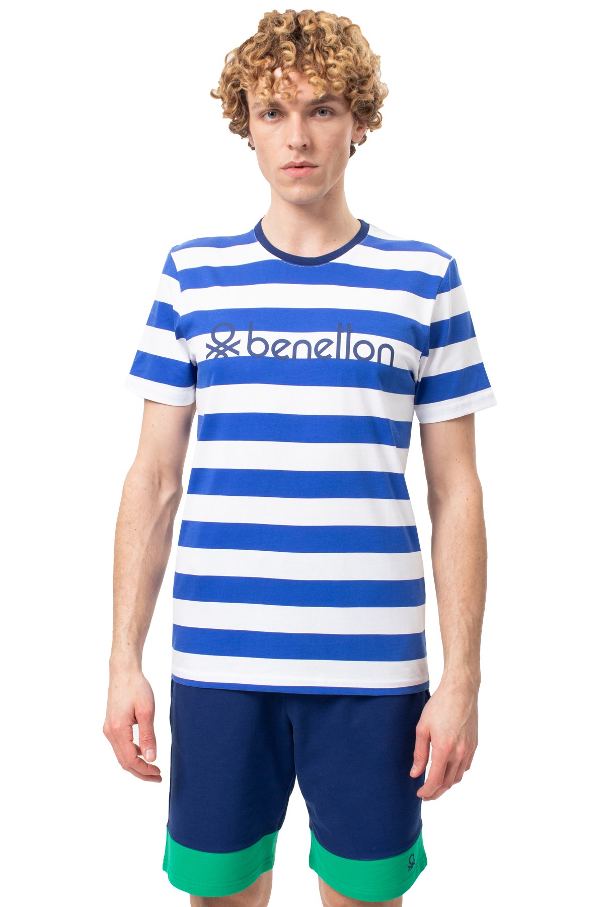 Benetton Erkek Tişört BNT-M20454 Mavi