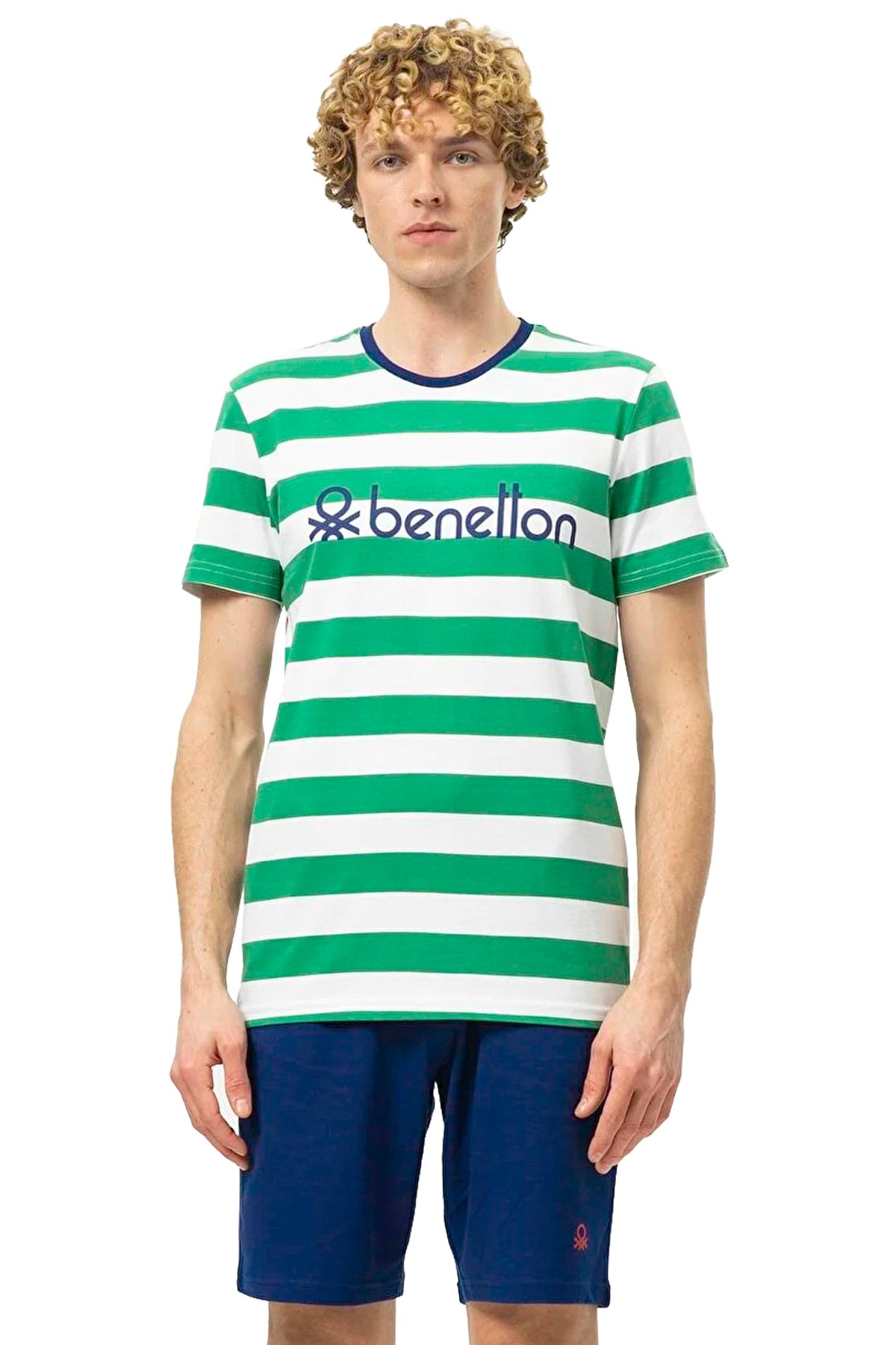 Benetton Erkek Tişört BNT-M20454 Yeşil