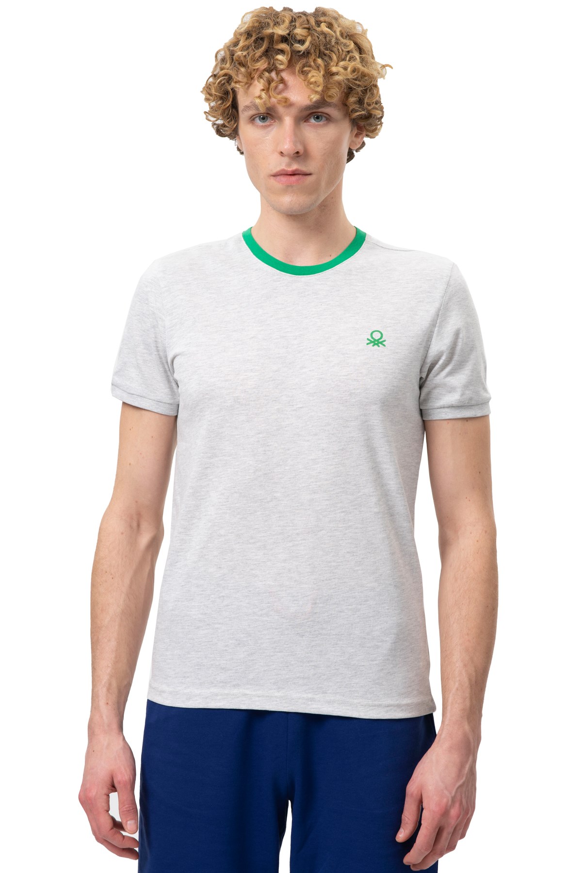 Benetton Erkek Tişört BNT-M20461 Gri