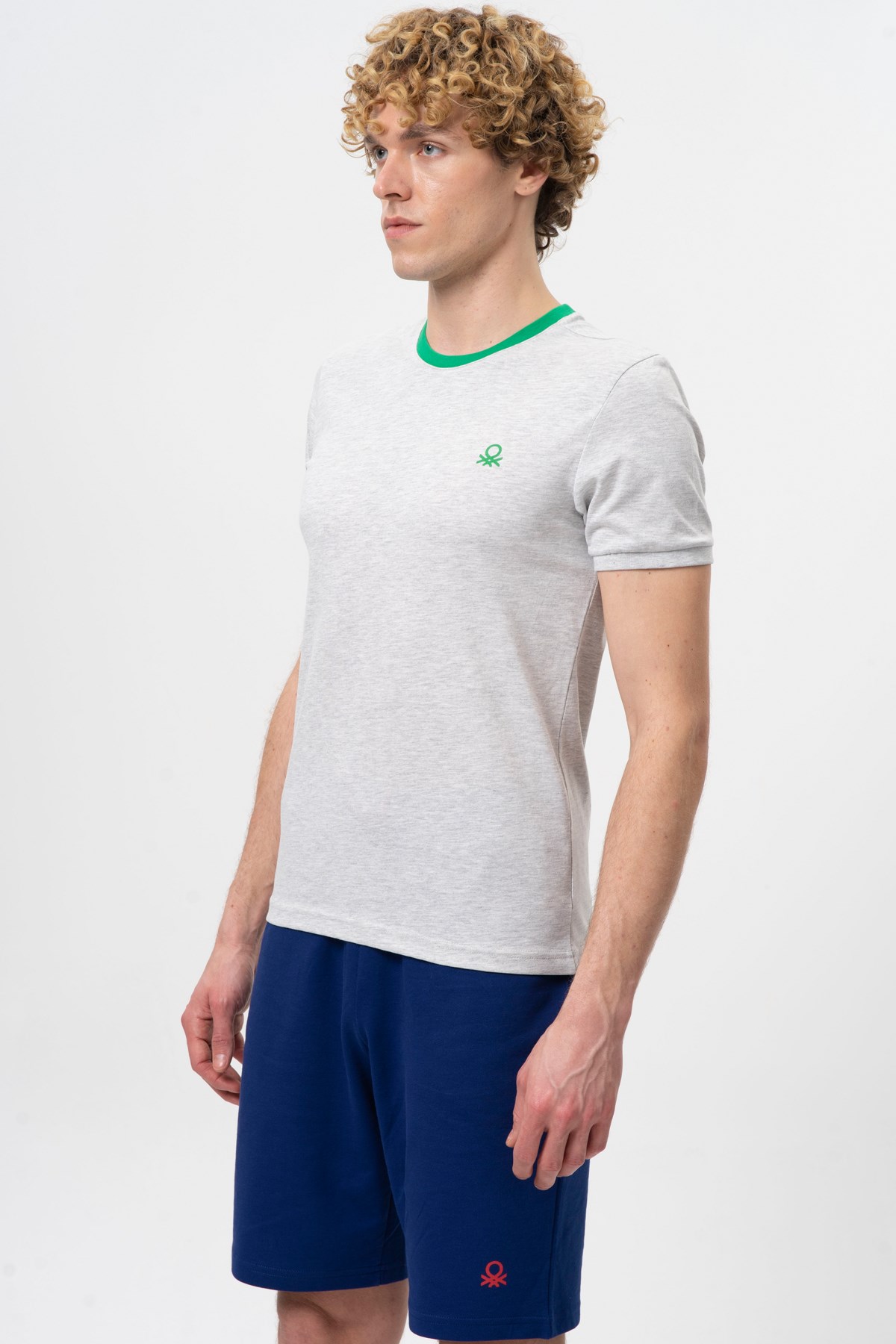 Benetton Erkek Tişört BNT-M20461 Gri