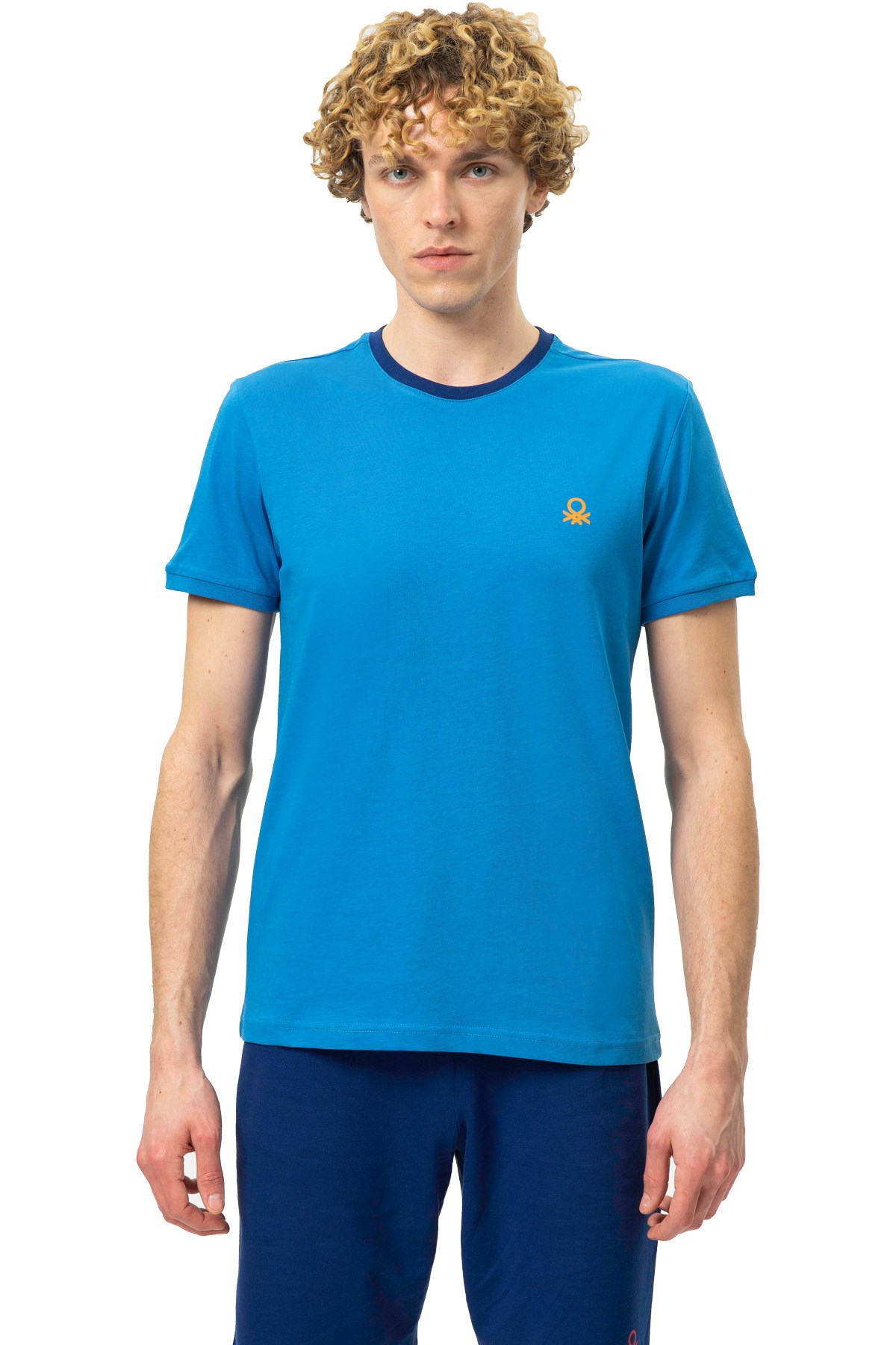 Benetton Erkek Tişört BNT-M20461 Mavi