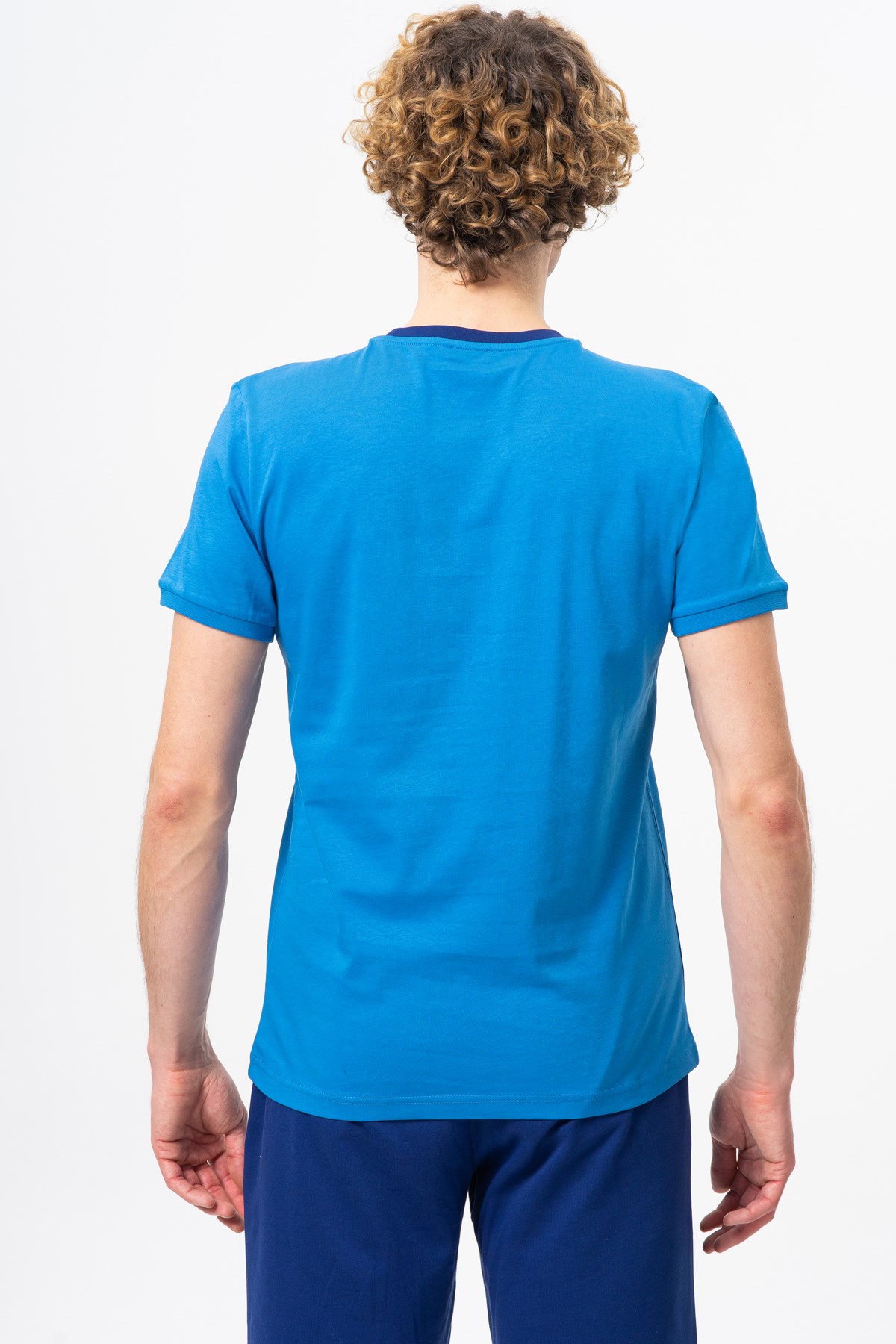 Benetton Erkek Tişört BNT-M20461 Mavi