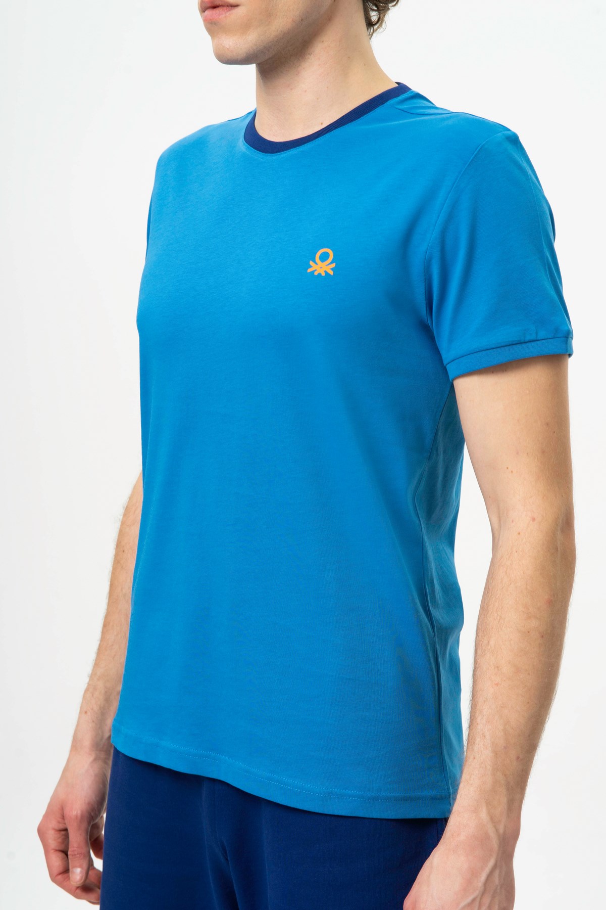 Benetton Erkek Tişört BNT-M20461 Mavi