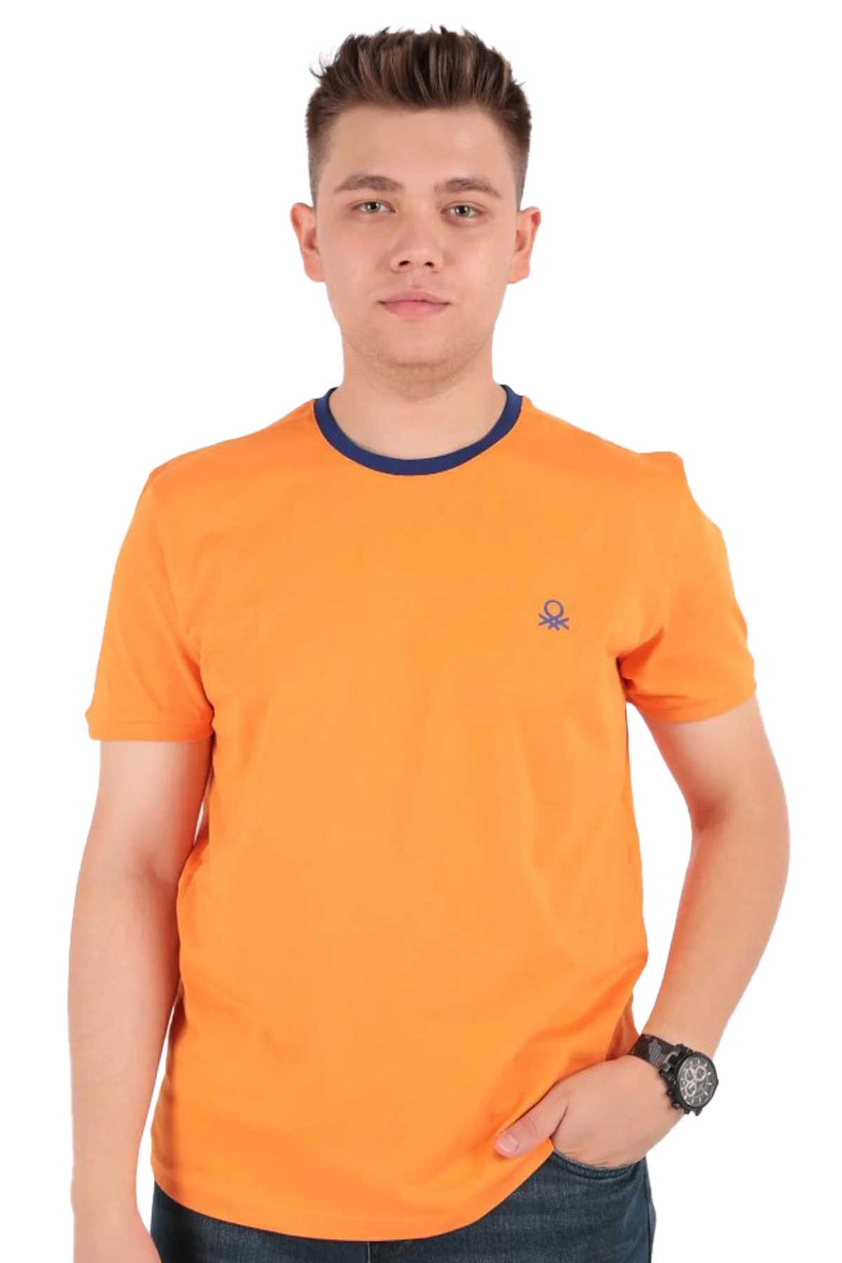 Benetton Erkek Tişört BNT-M20461 Turuncu