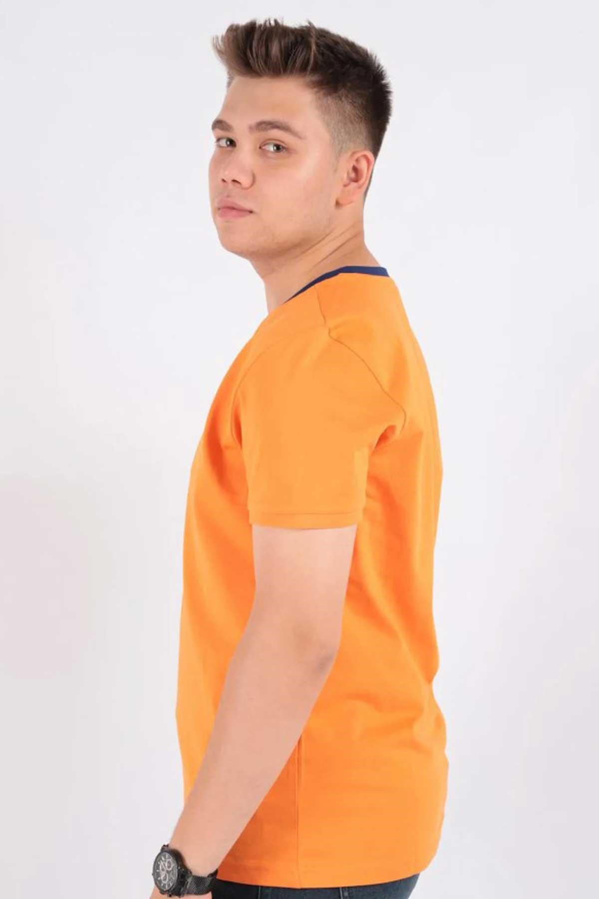 Benetton Erkek Tişört BNT-M20461 Turuncu