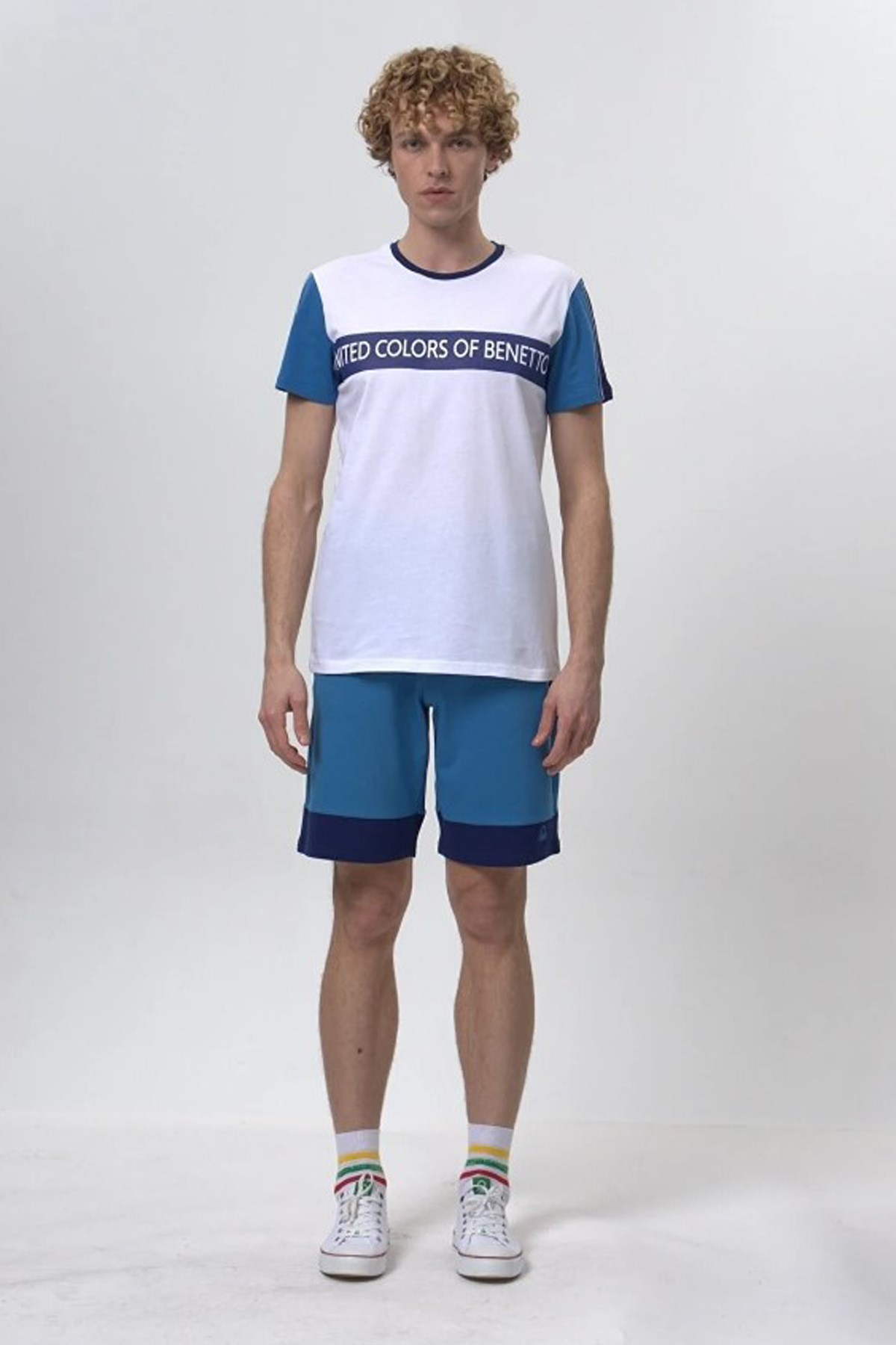 Benetton Erkek Şort BNT-M20483 Mavi