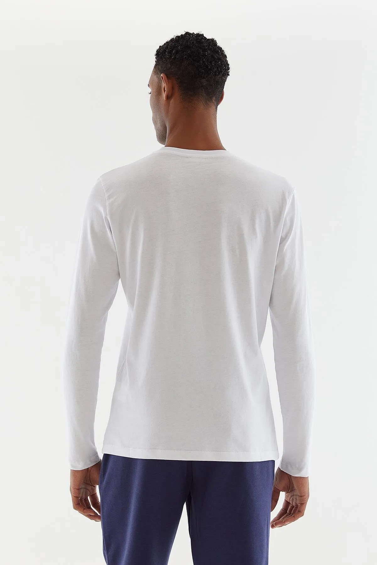 Benetton Erkek Sweatshirt BNT-M20630 Beyaz