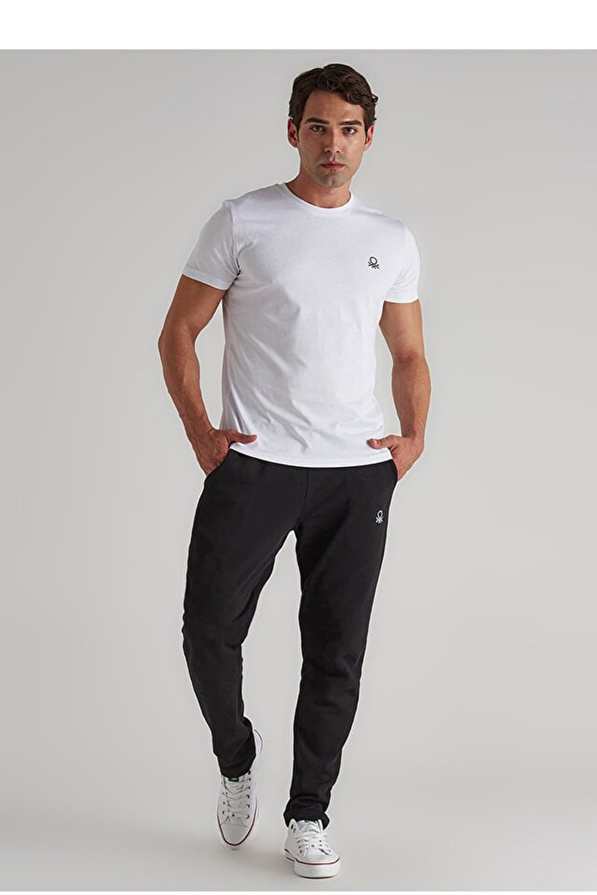 Benetton Erkek Tişört BNT-M23013 Beyaz