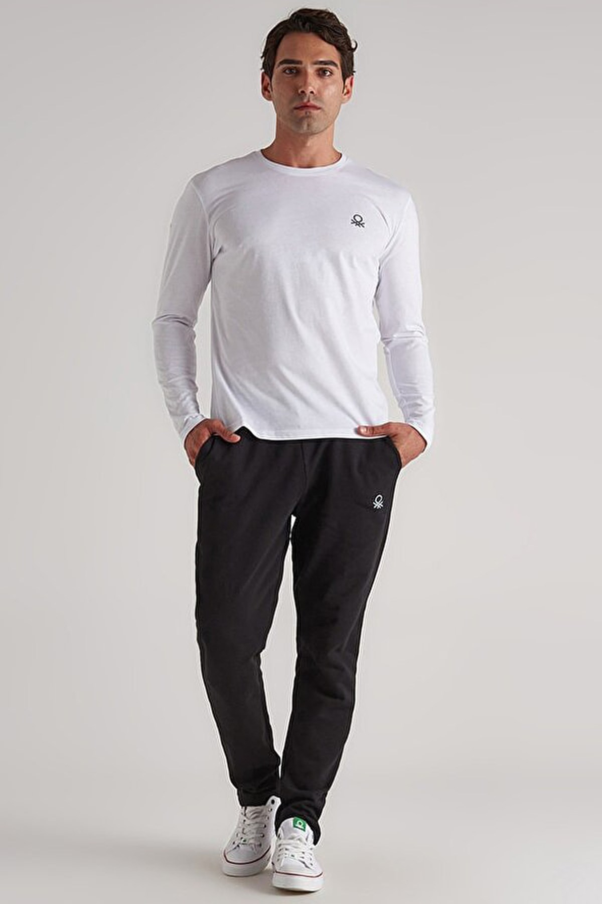 Benetton Erkek Sweatshirt BNT-M23014 Beyaz