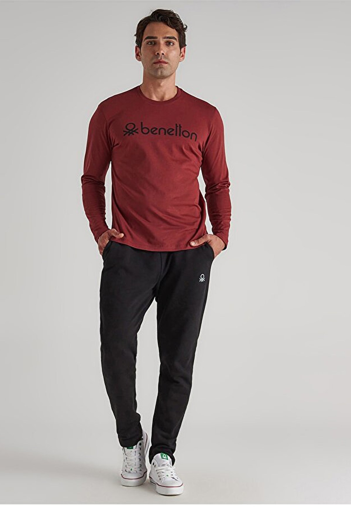 Benetton Erkek Sweatshirt BNT-M23015 Bordo