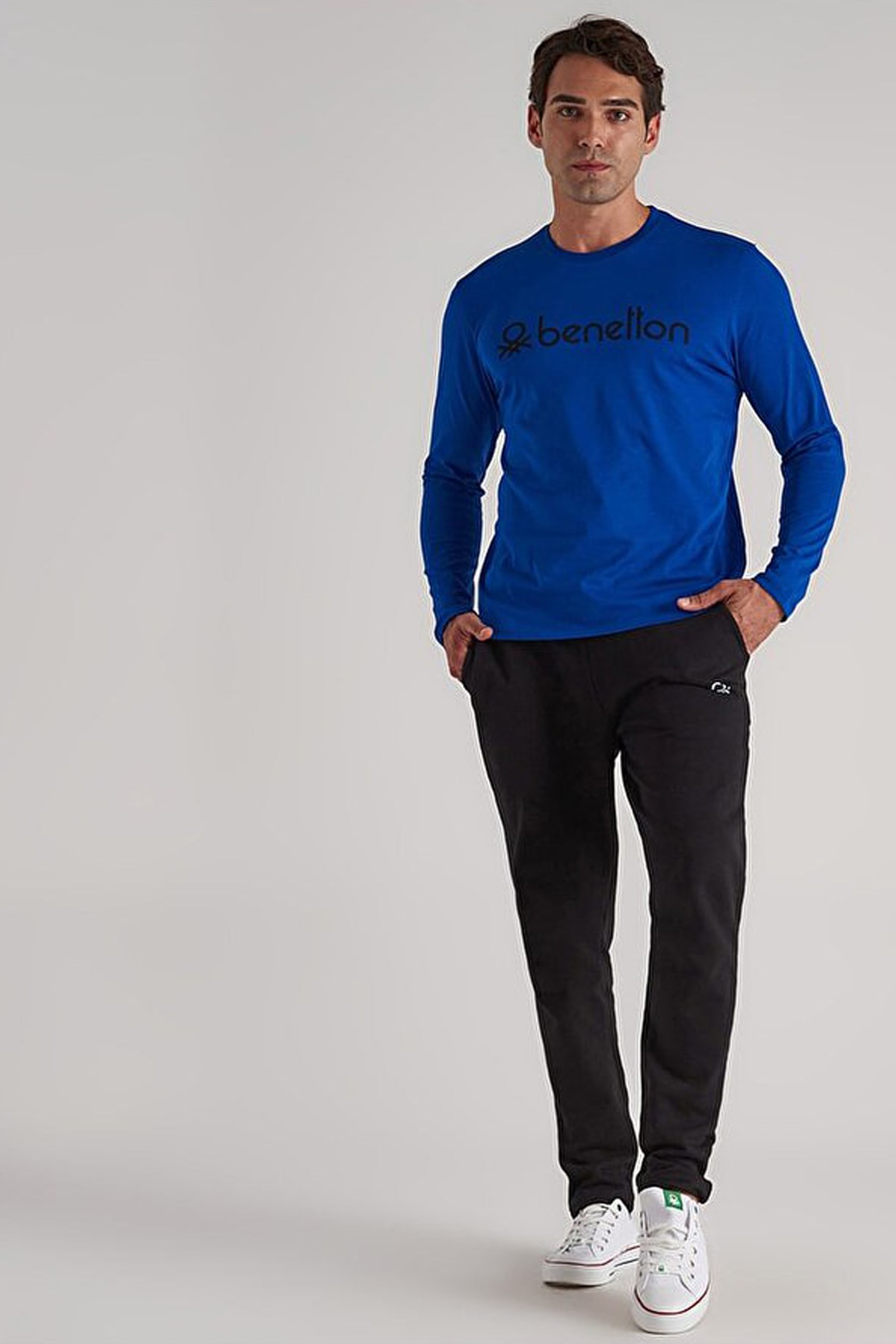 Benetton Erkek Sweatshirt BNT-M23015 Mavi