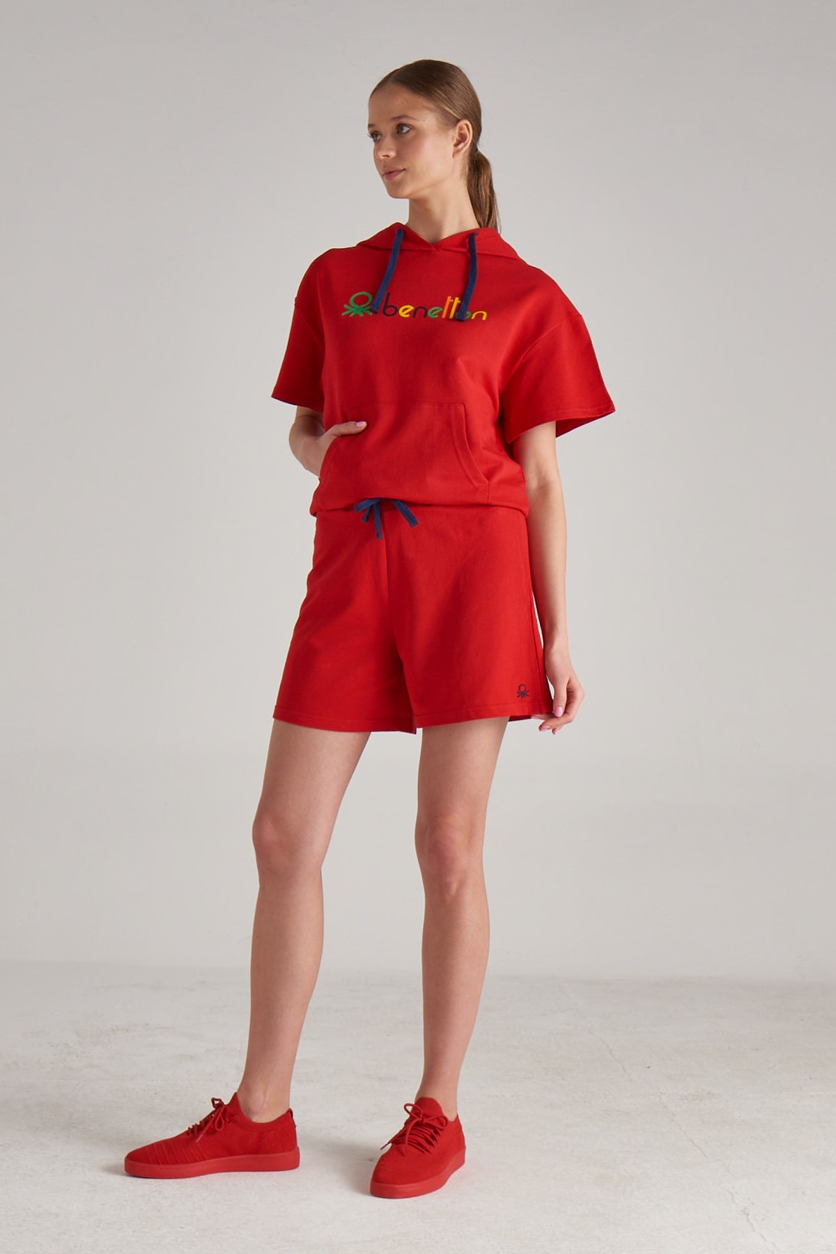 Benetton Kadın Spor Şort BNT-W002 BOTTOM Kırmızı