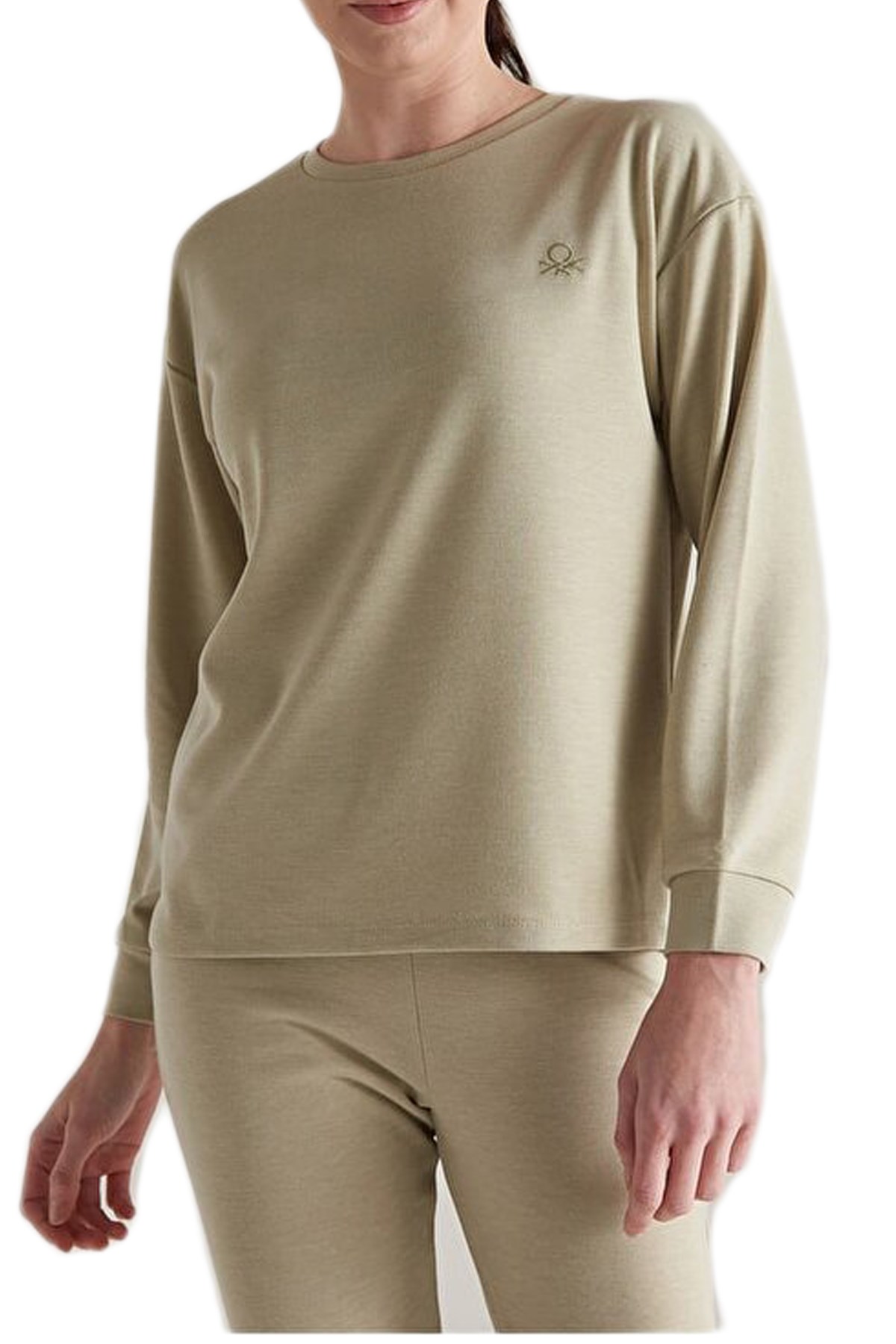 Benetton Kadın Sweatshirt BNT-W045 TOP Yeşil