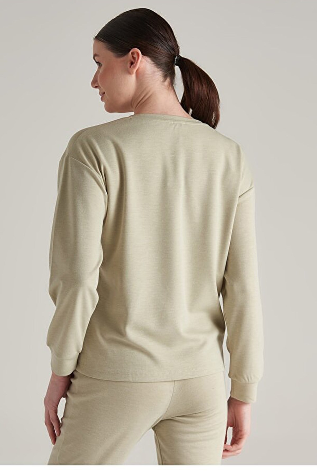Benetton Kadın Sweatshirt BNT-W045 TOP Yeşil