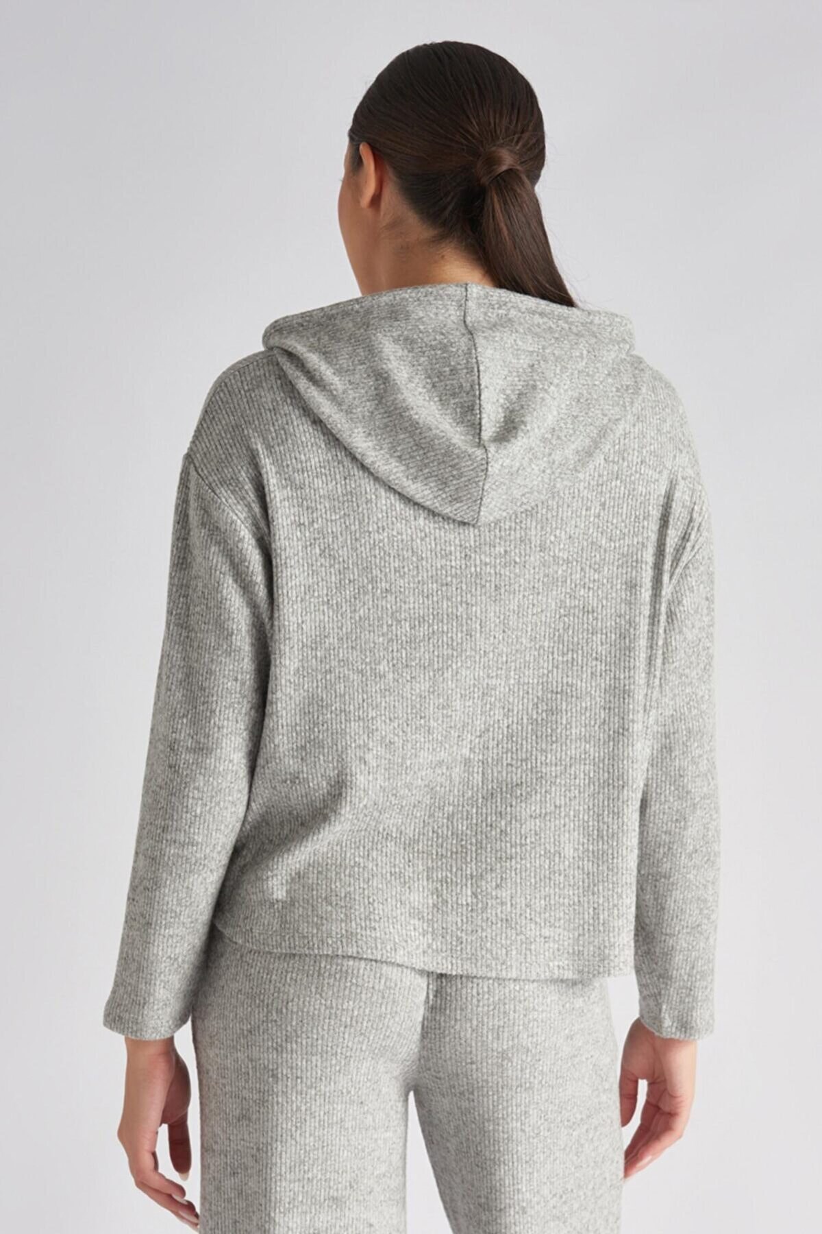 Benetton Kadın Sweatshirt BNT-W053 T Gri