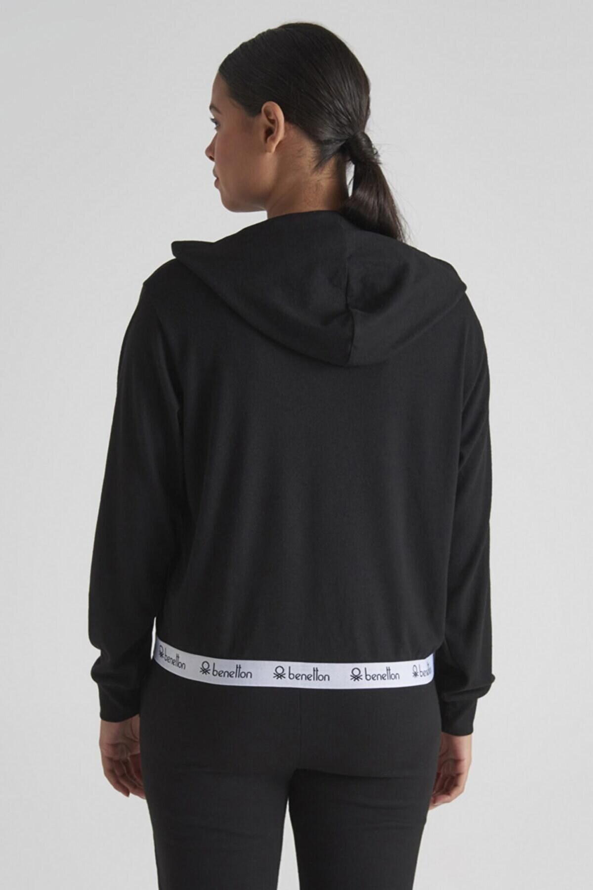 Benetton Kadın Sweatshirt BNT-W079 T Siyah