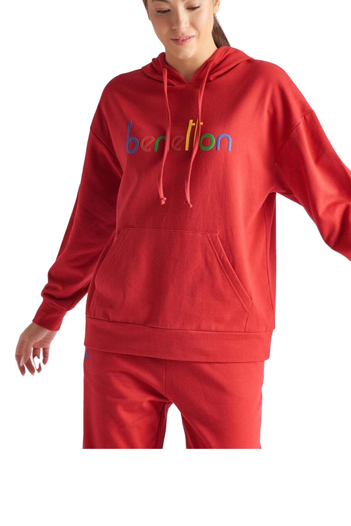 Benetton Kadın Sweatshirt BNT-W094 T Kırmızı