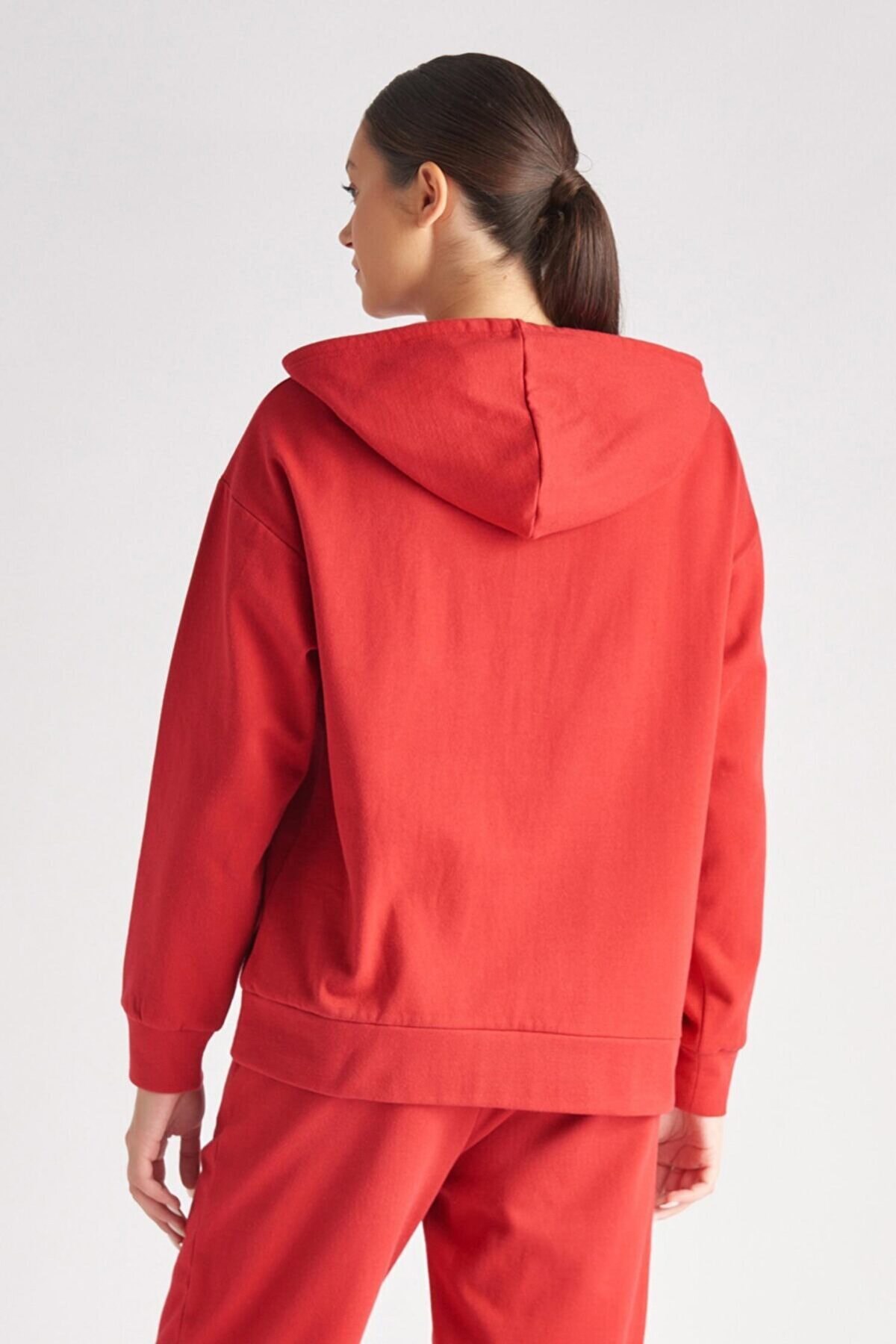 Benetton Kadın Sweatshirt BNT-W094 T Kırmızı