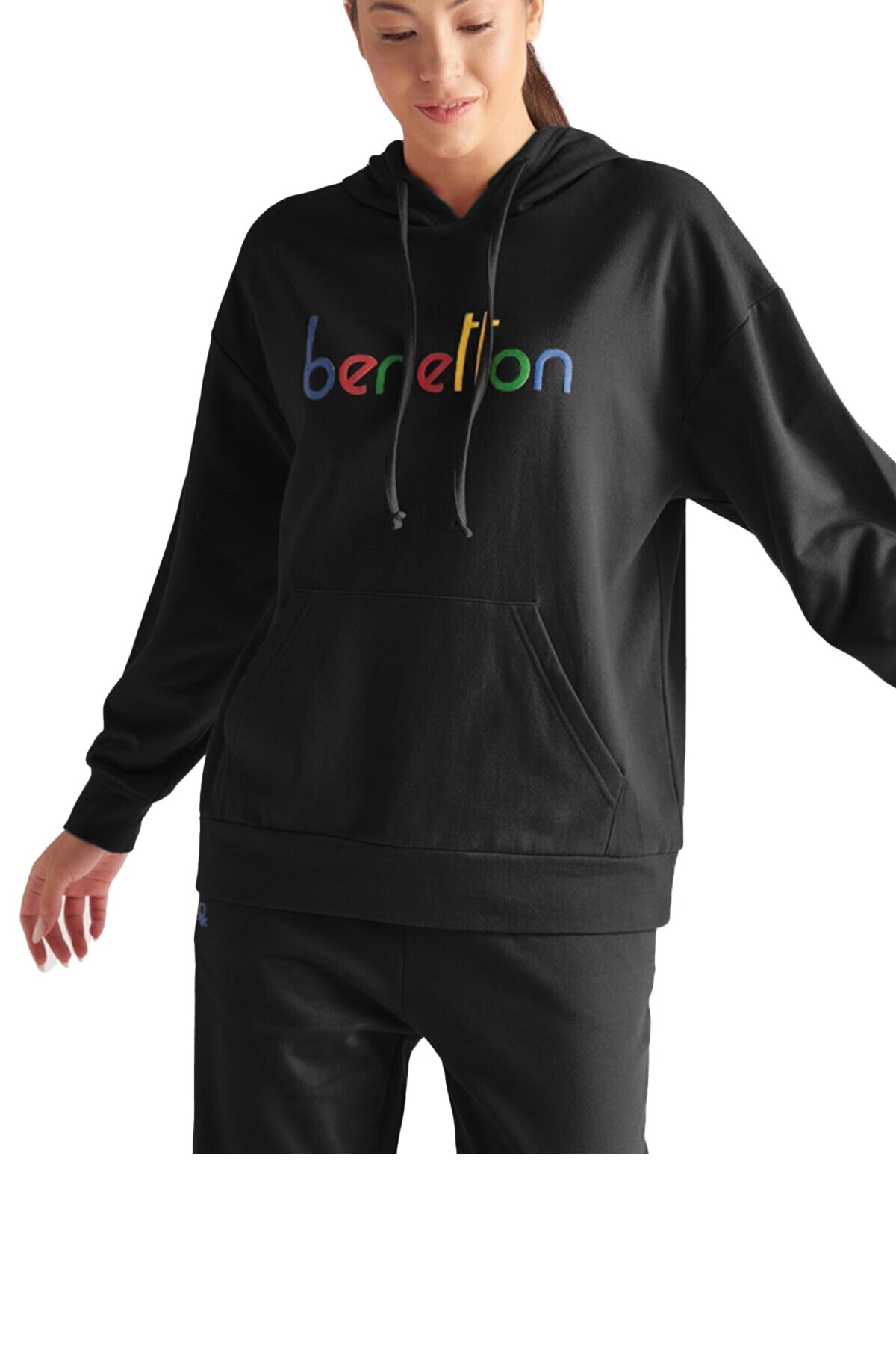 Benetton Kadın Sweatshirt BNT-W094 T Siyah