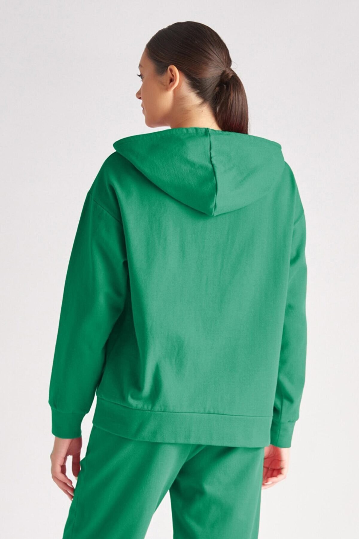 Benetton Kadın Sweatshirt BNT-W094 T Yeşil