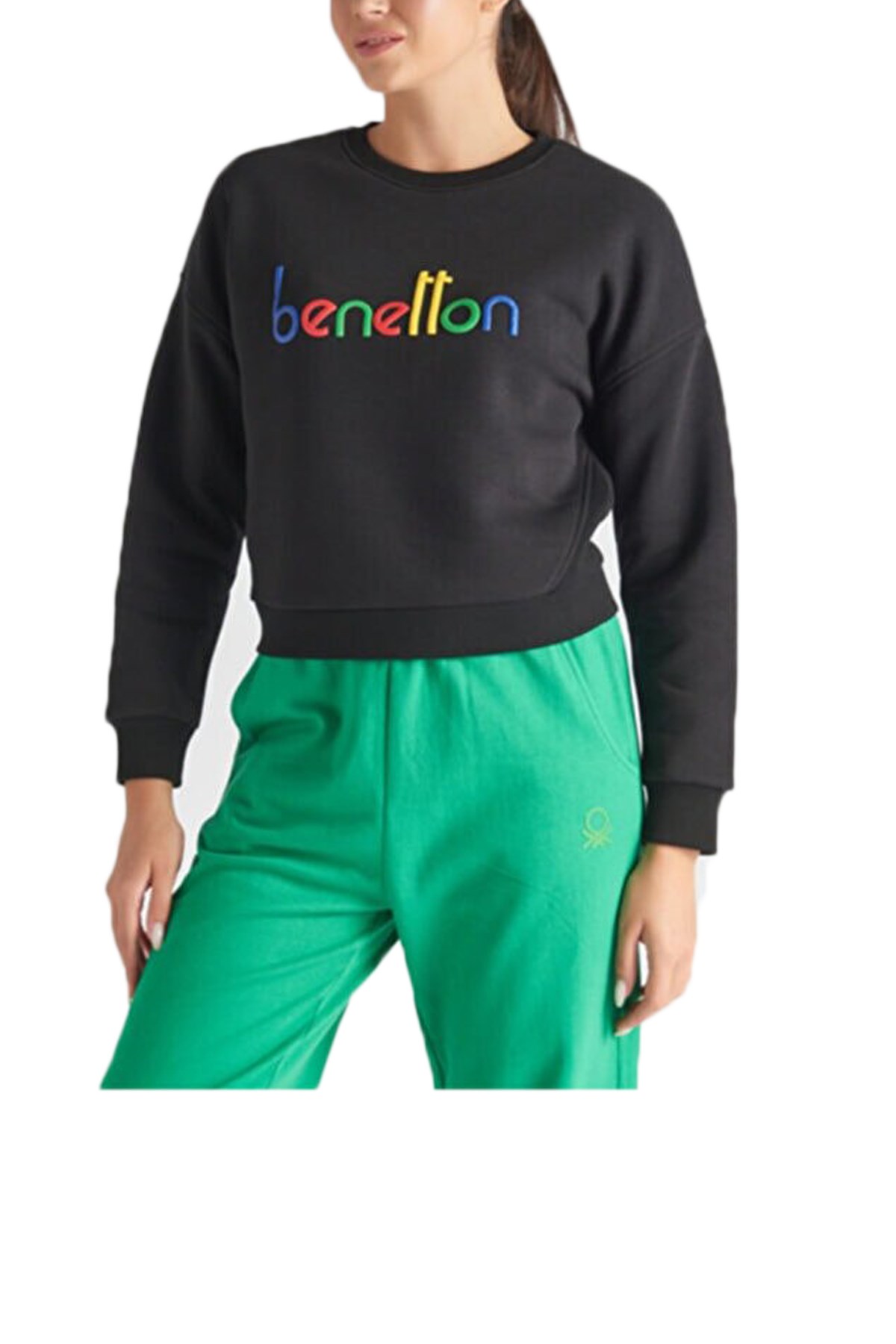 Benetton Kadın Sweatshirt BNT-W100 T Siyah