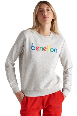Benetton Kadın Sweatshirt BNT-W100 T Gri