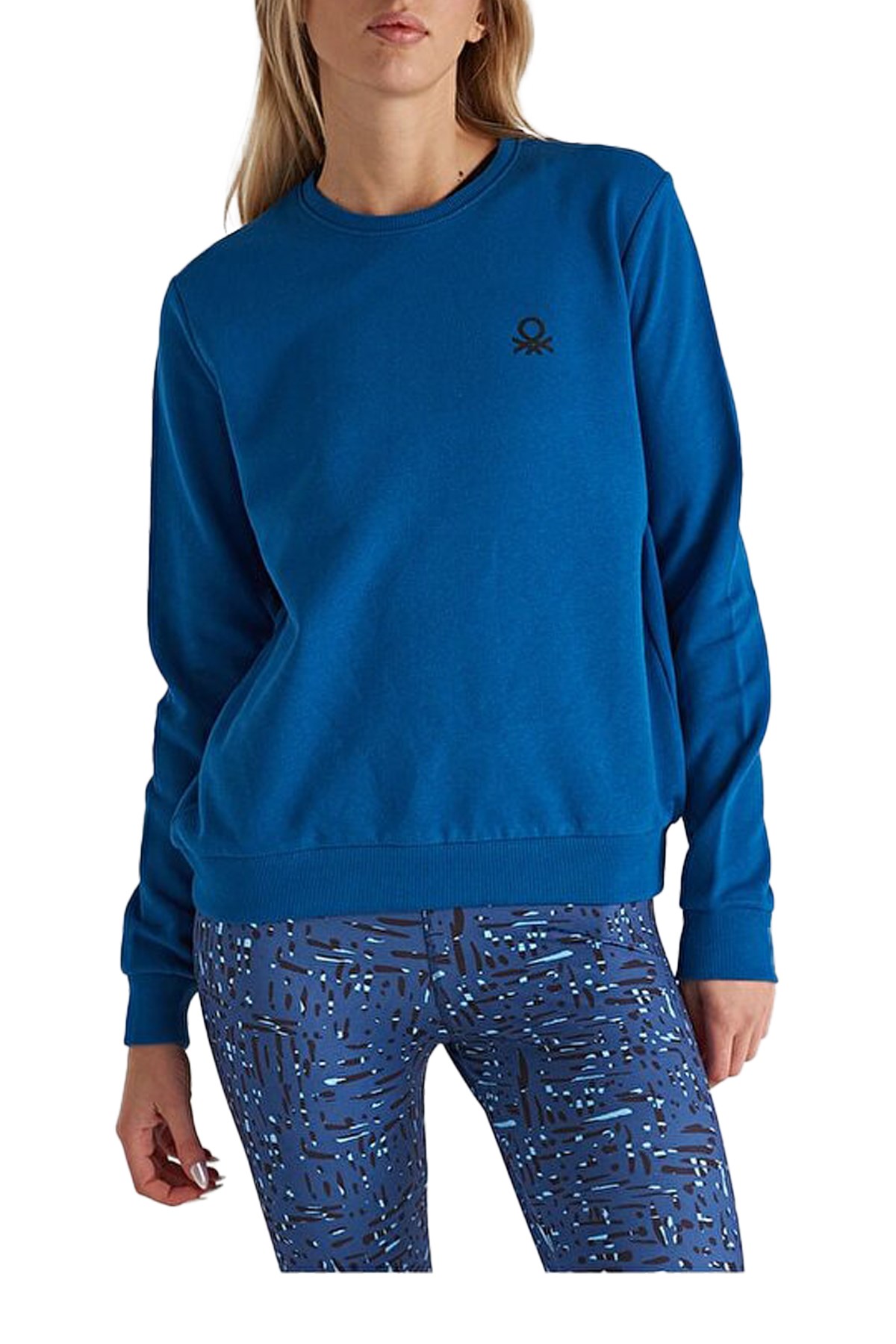 Benetton Kadın Sweatshirt BNT-W20051 Mavi