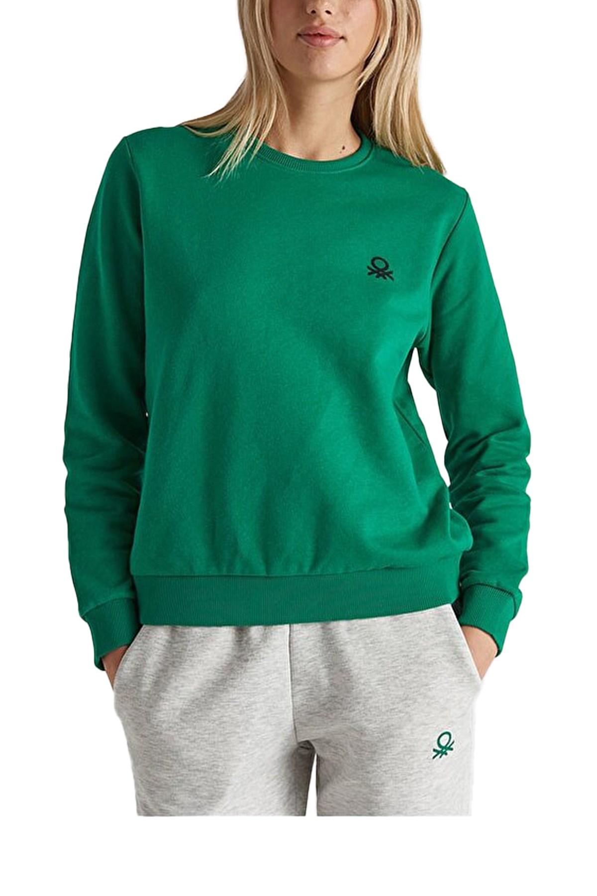 Benetton Kadın Sweatshirt BNT-W20051 Yeşil