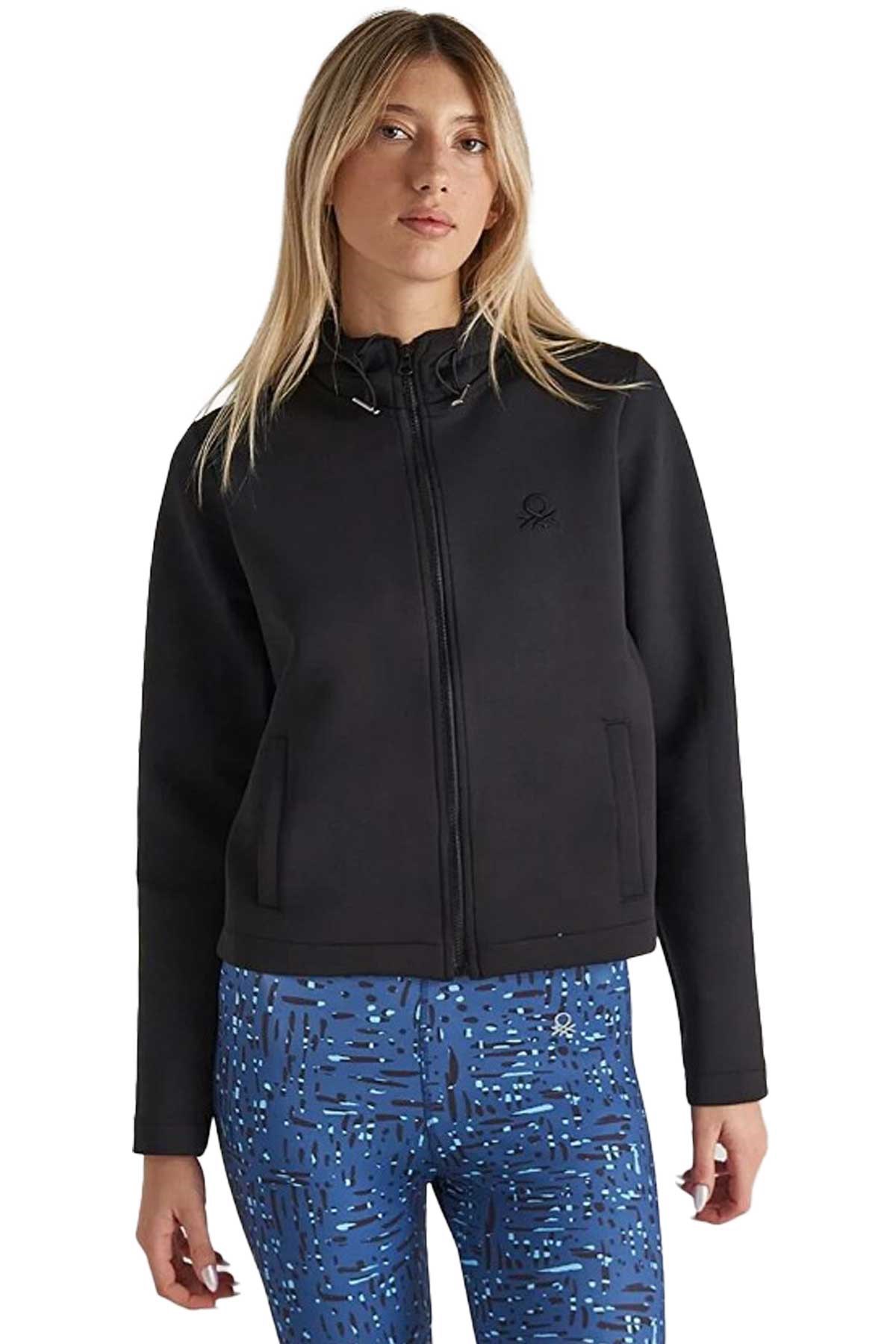 Benetton Kadın Sweatshirt BNT-W20053 Siyah