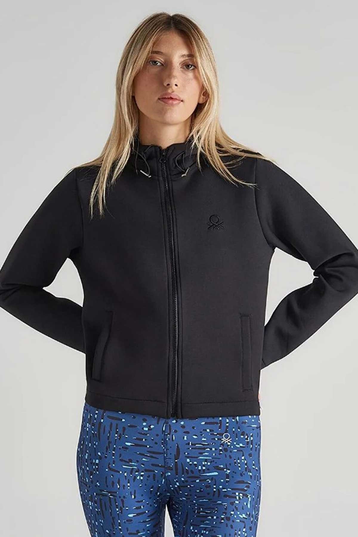 Benetton Kadın Sweatshirt BNT-W20053 Siyah