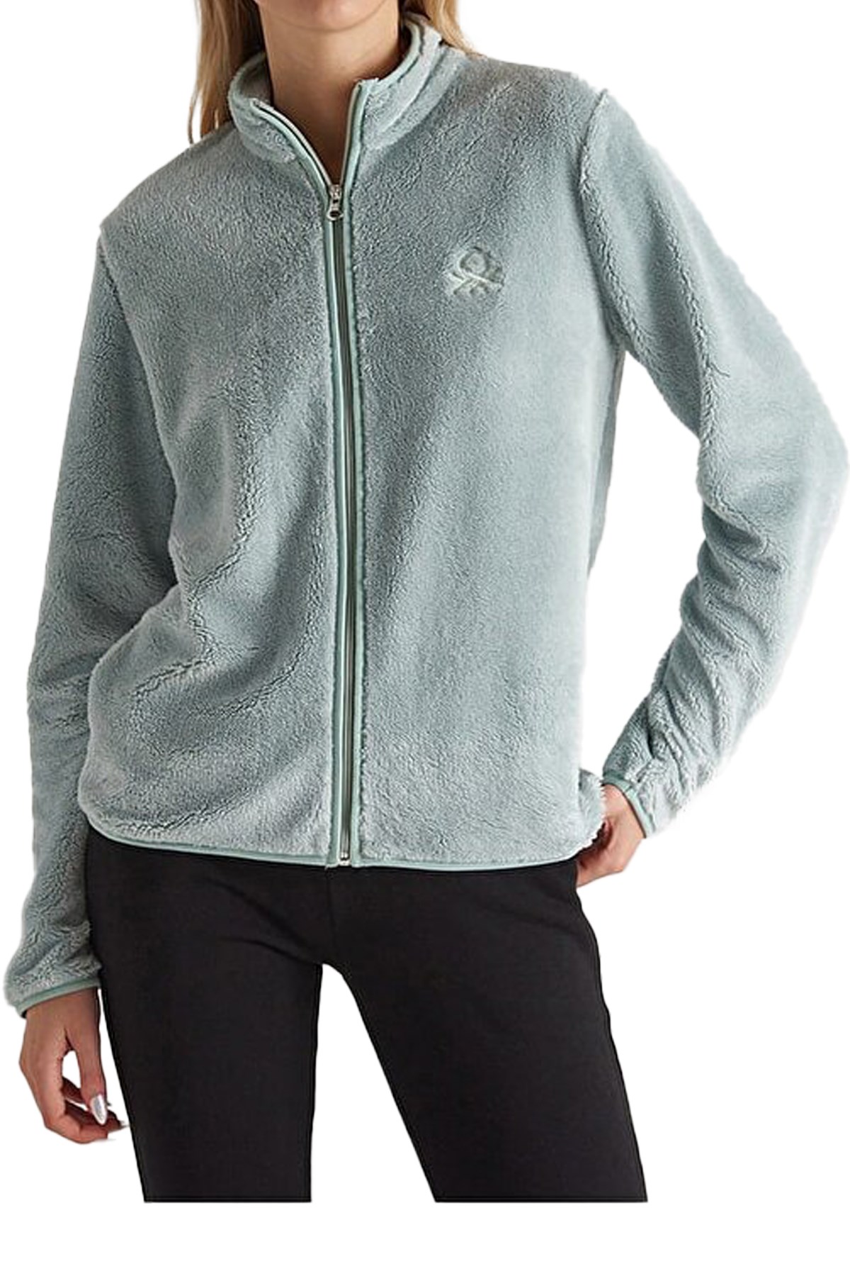 Benetton Kadın Polar Sweatshirt BNT-W20058 Mavi