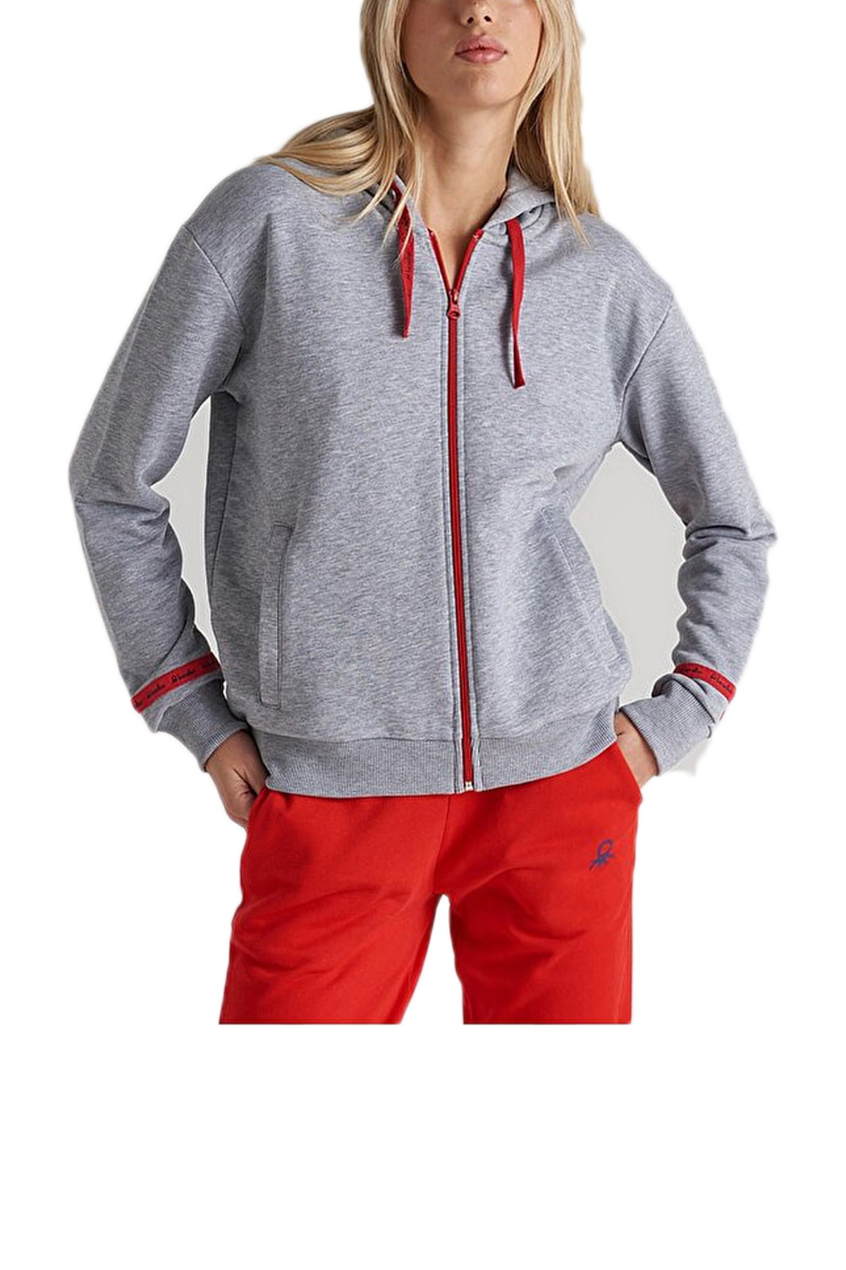 Benetton Kadın Sweatshirt BNT-W20195 Gri