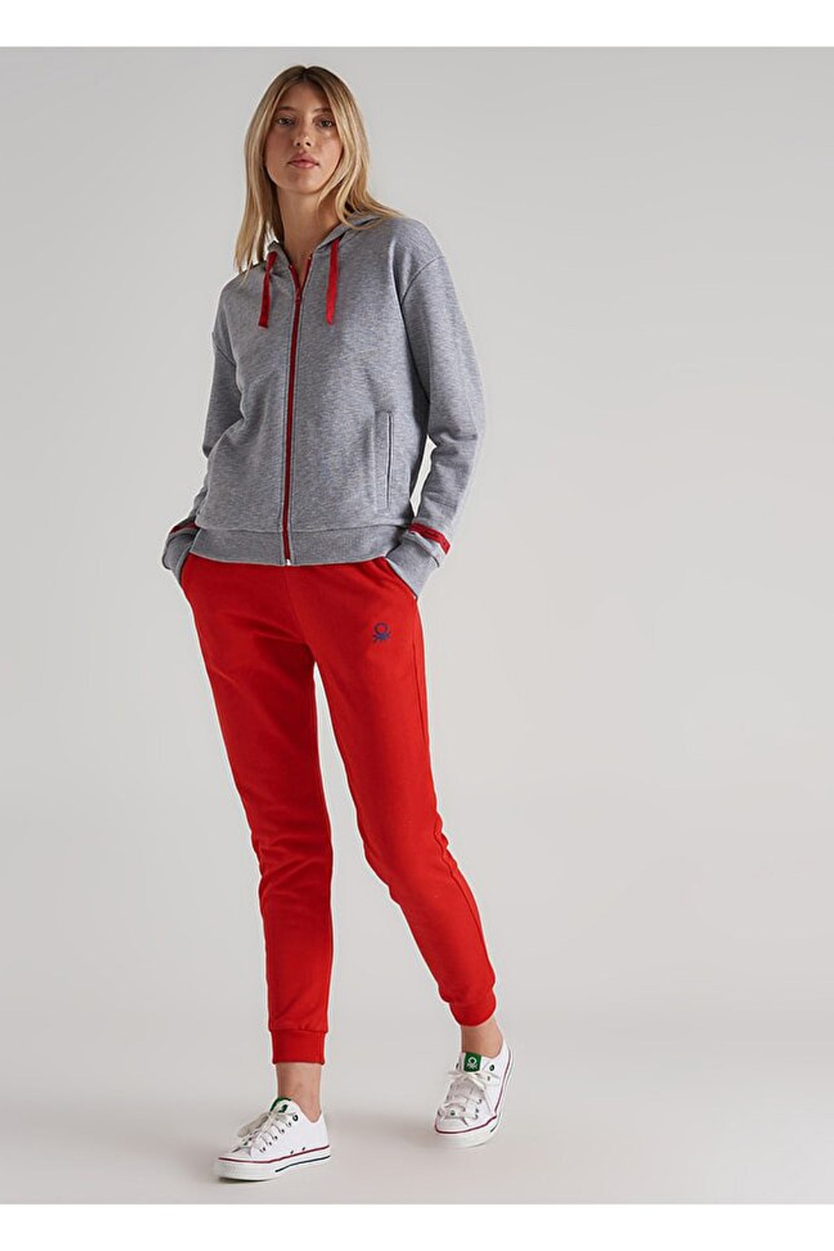 Benetton Kadın Sweatshirt BNT-W20195 Gri