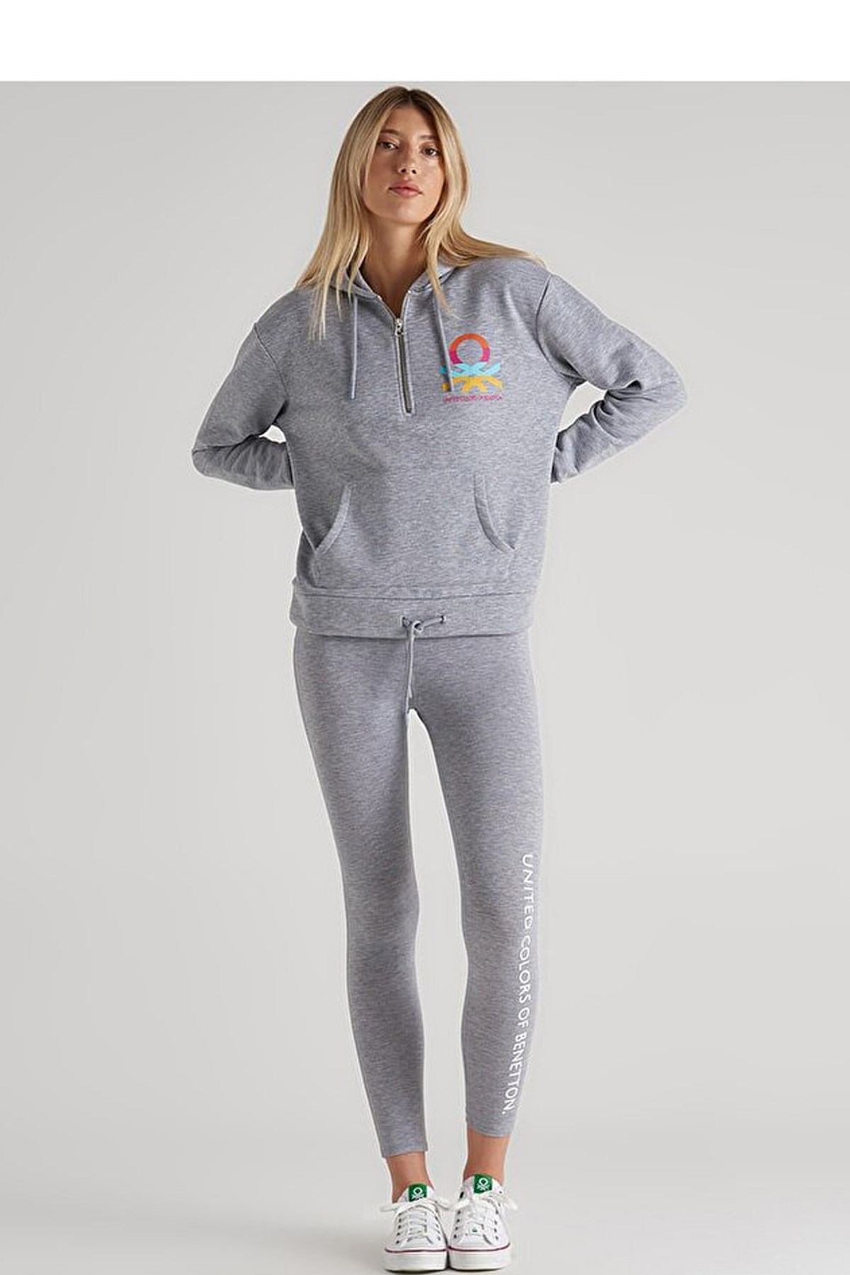 Benetton Kadın Sweatshirt BNT-W20207 Gri