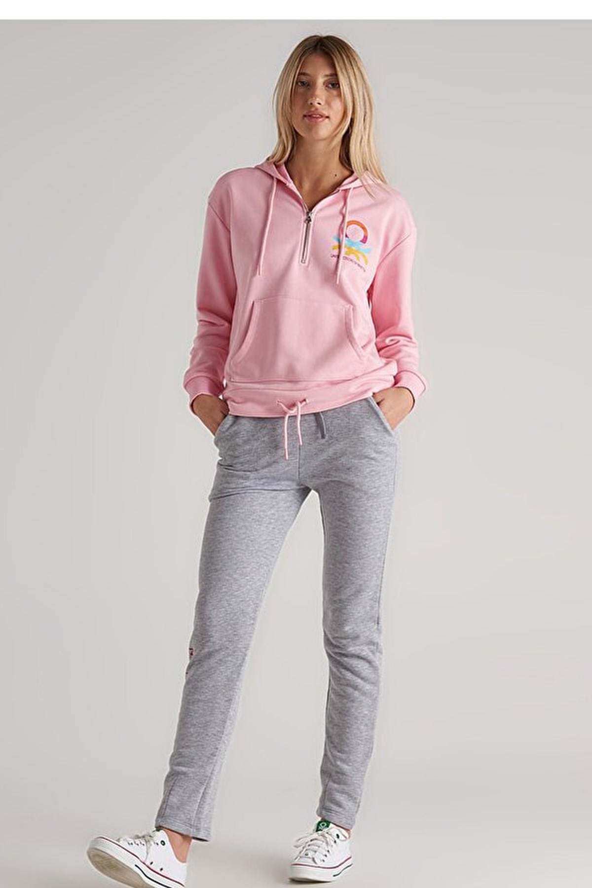 Benetton Kadın Sweatshirt BNT-W20207 Pembe