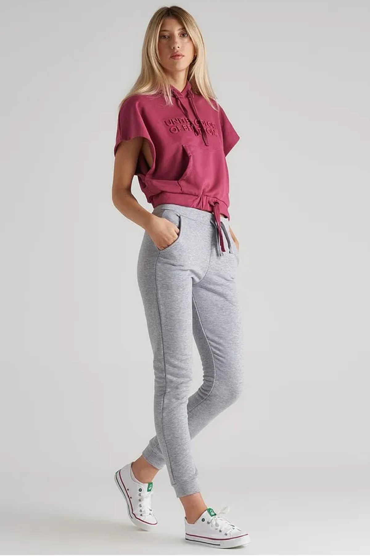Benetton Kadın Jogger Eşofman Altı BNT-W20210 Gri