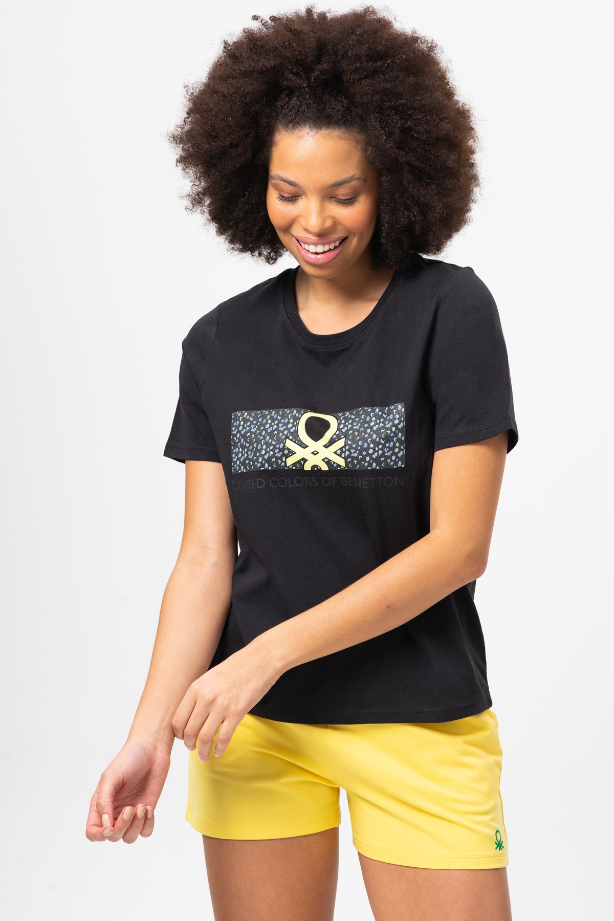 Benetton Kadın Tişört BNT-W20392 Siyah