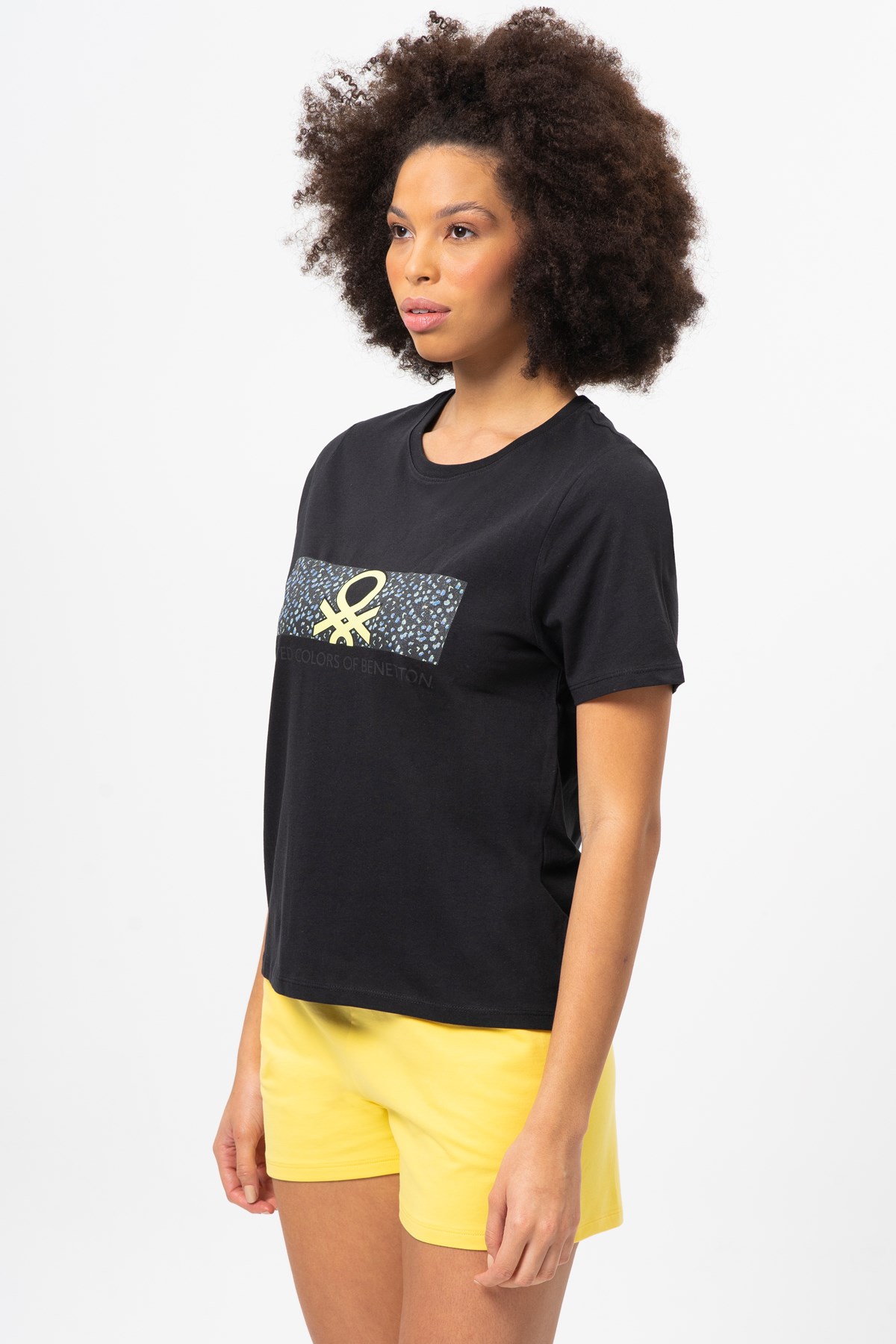 Benetton Kadın Tişört BNT-W20392 Siyah