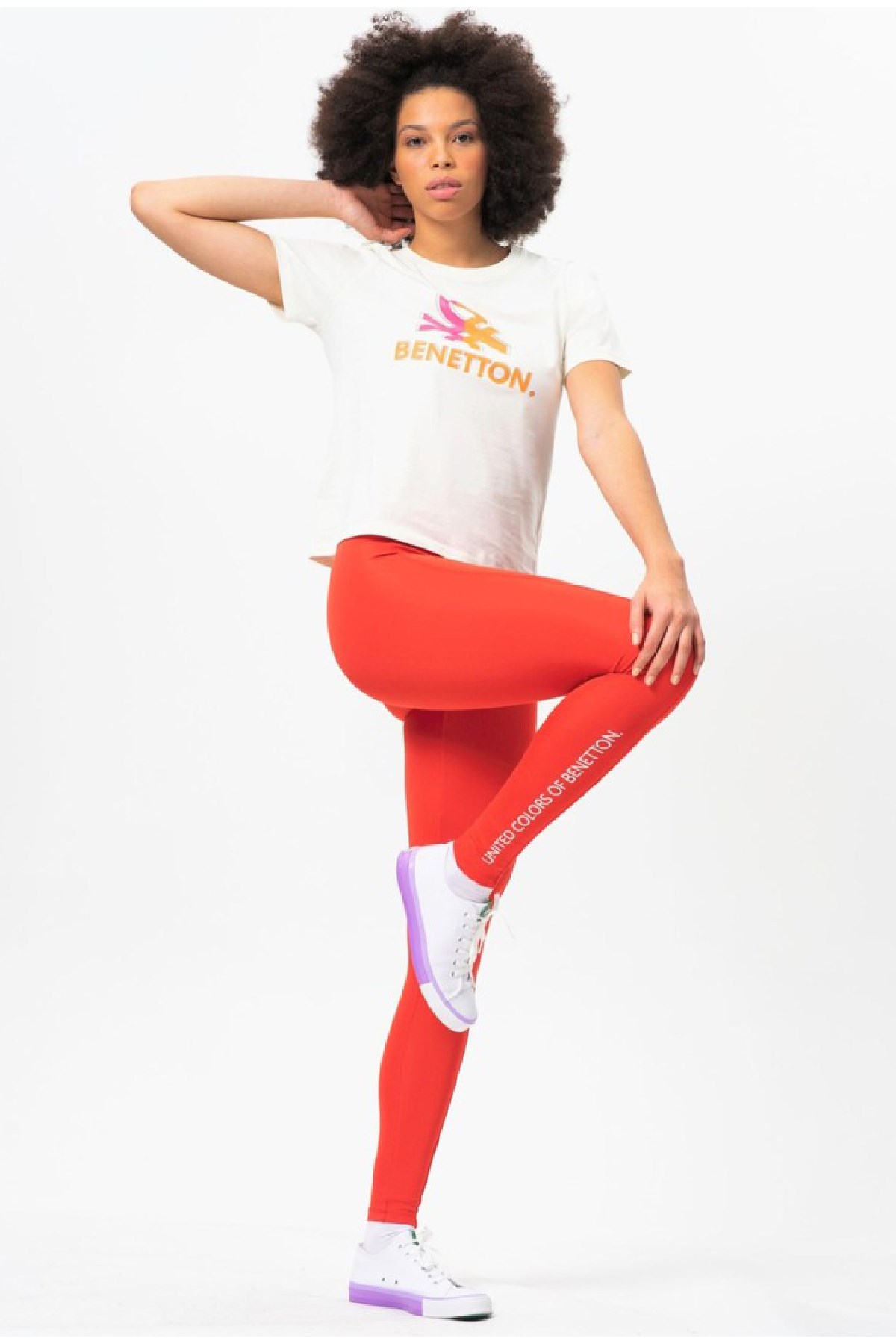 Benetton Kadın Tayt BNT-W20394 Turuncu