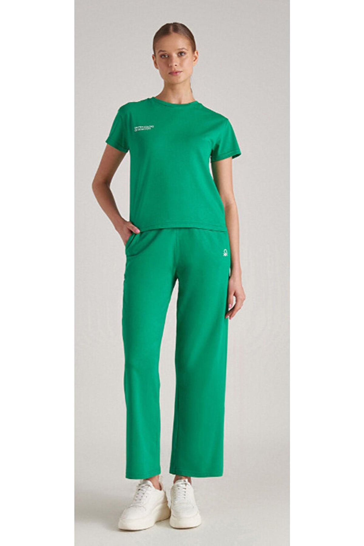 Benetton Kadın Tişört BNT-W242 TOP Yeşil