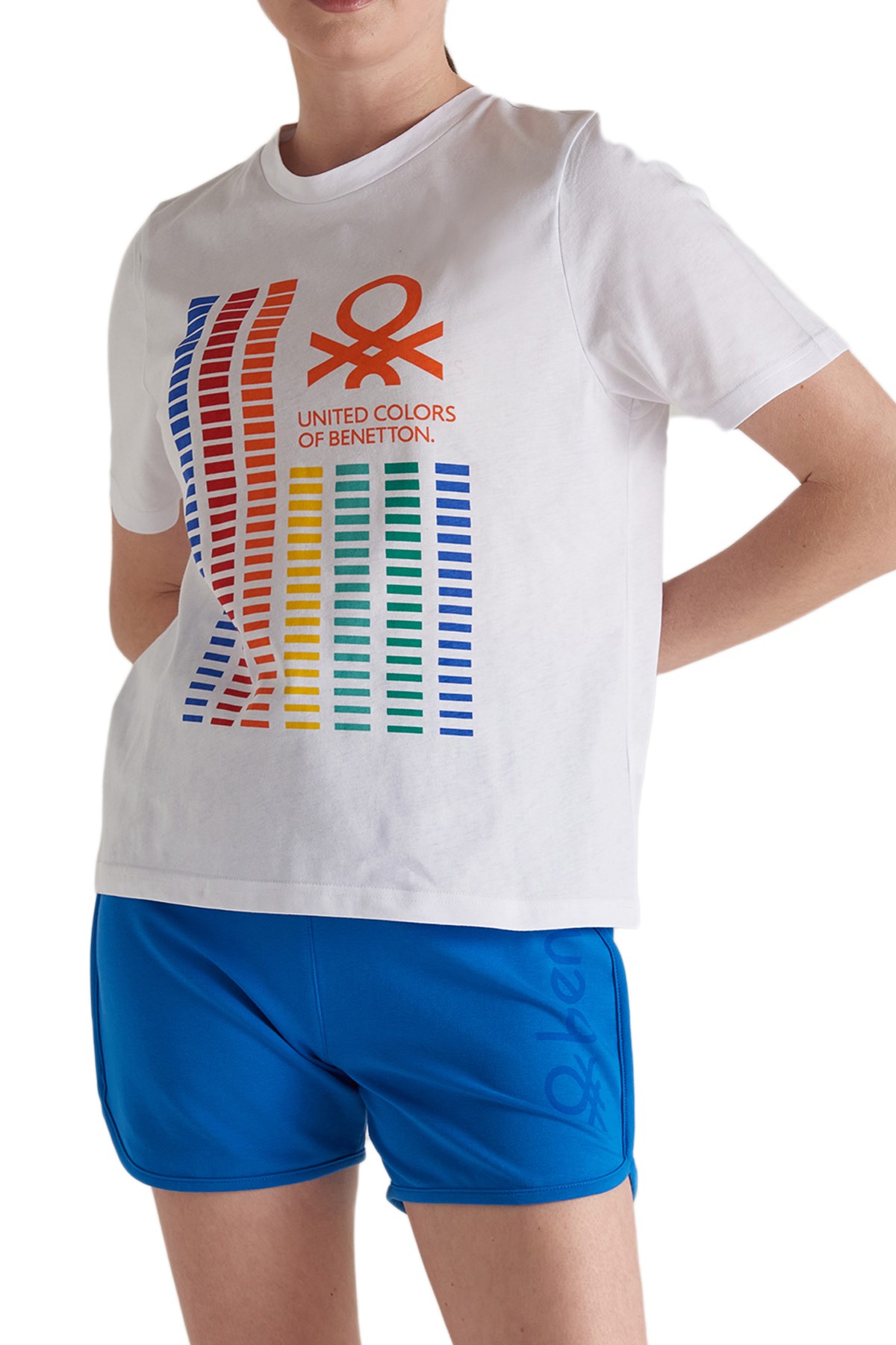 Benetton Kadın Tişört BNT-W248 TOP Beyaz