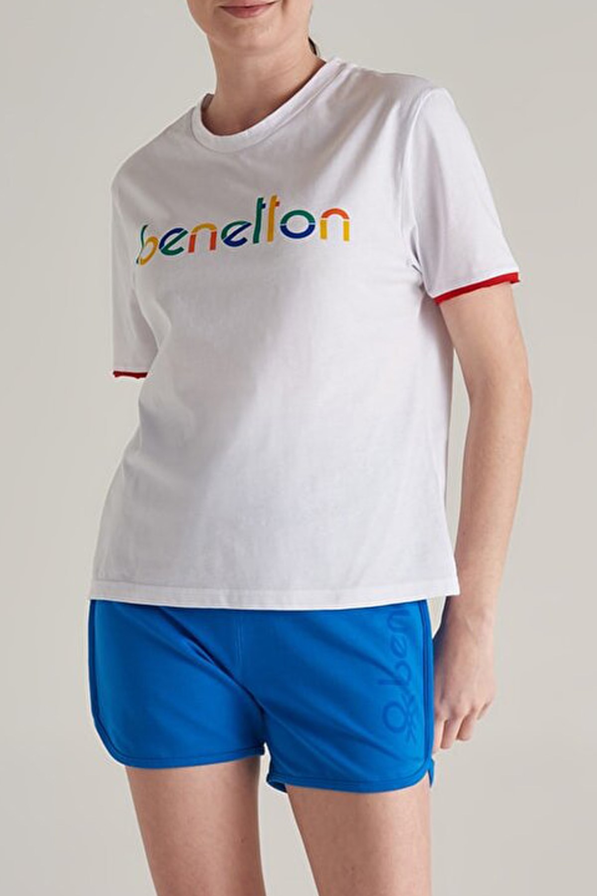 Benetton Kadın Tişört BNT-W261 TOP Beyaz