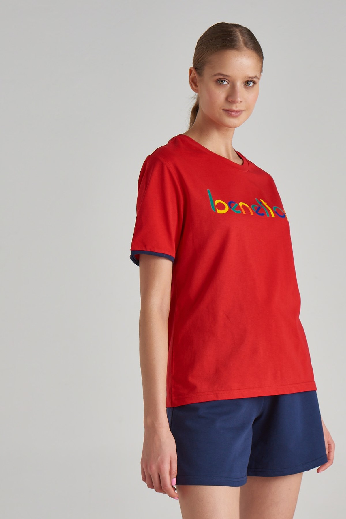 Benetton Kadın Tişört BNT-W261 TOP Kırmızı