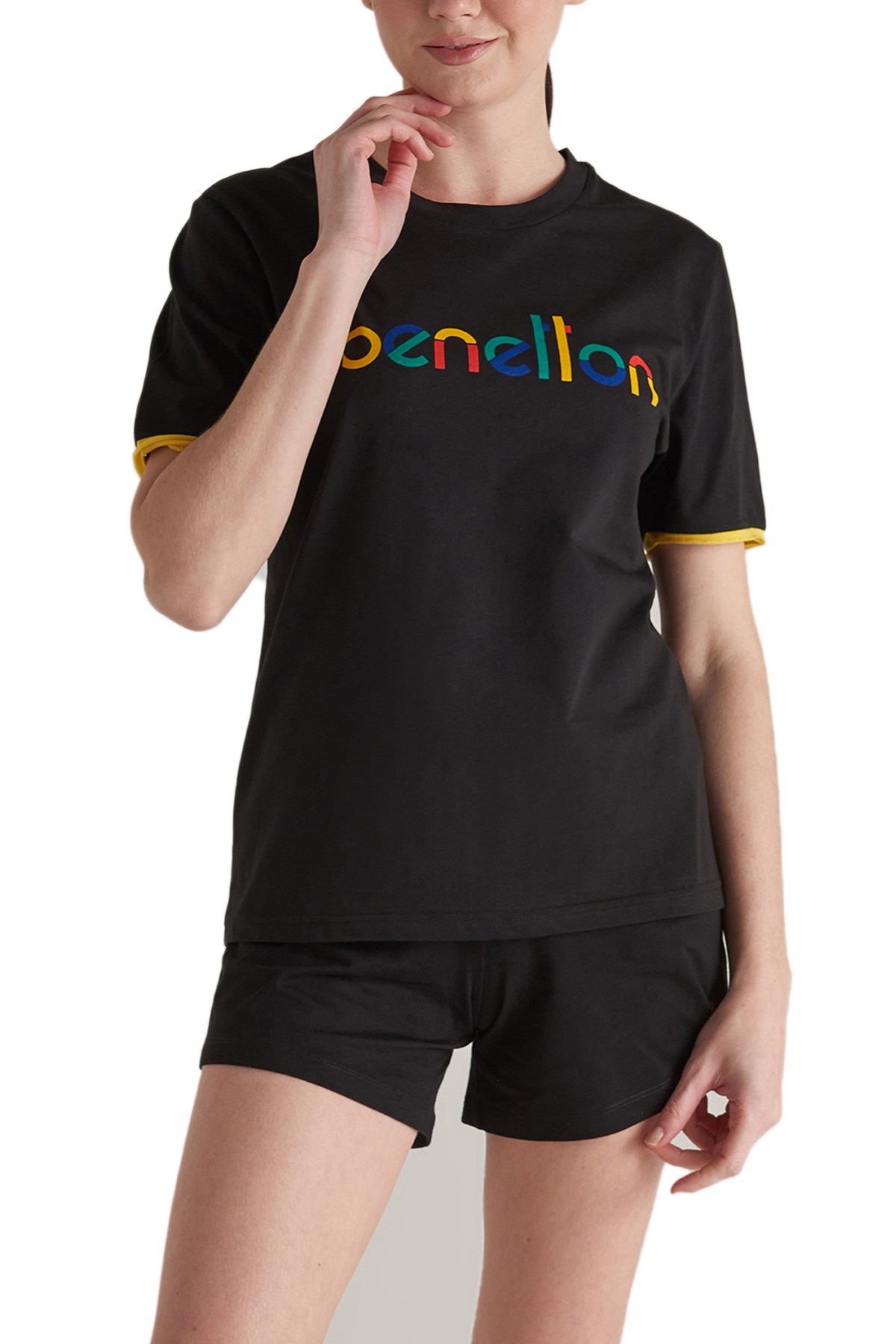 Benetton Kadın Tişört BNT-W261 TOP Siyah