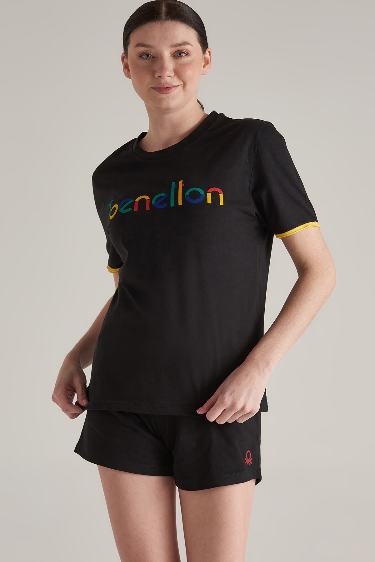 Benetton Kadın Tişört BNT-W261 TOP Siyah