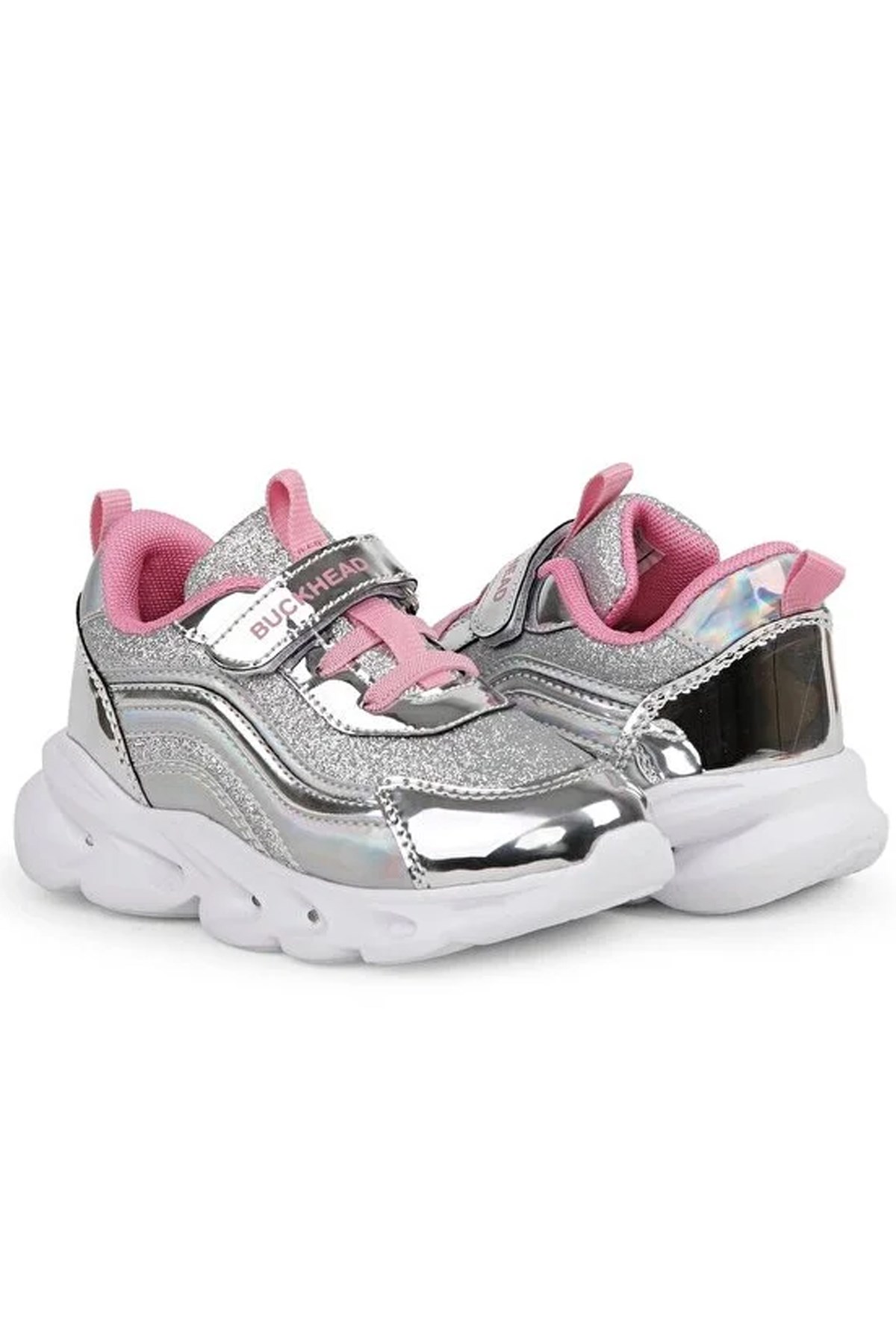 Buckhead Glossy Shiny Çocuk Spor Ayakkabı BUCK4430-BH010 Gri