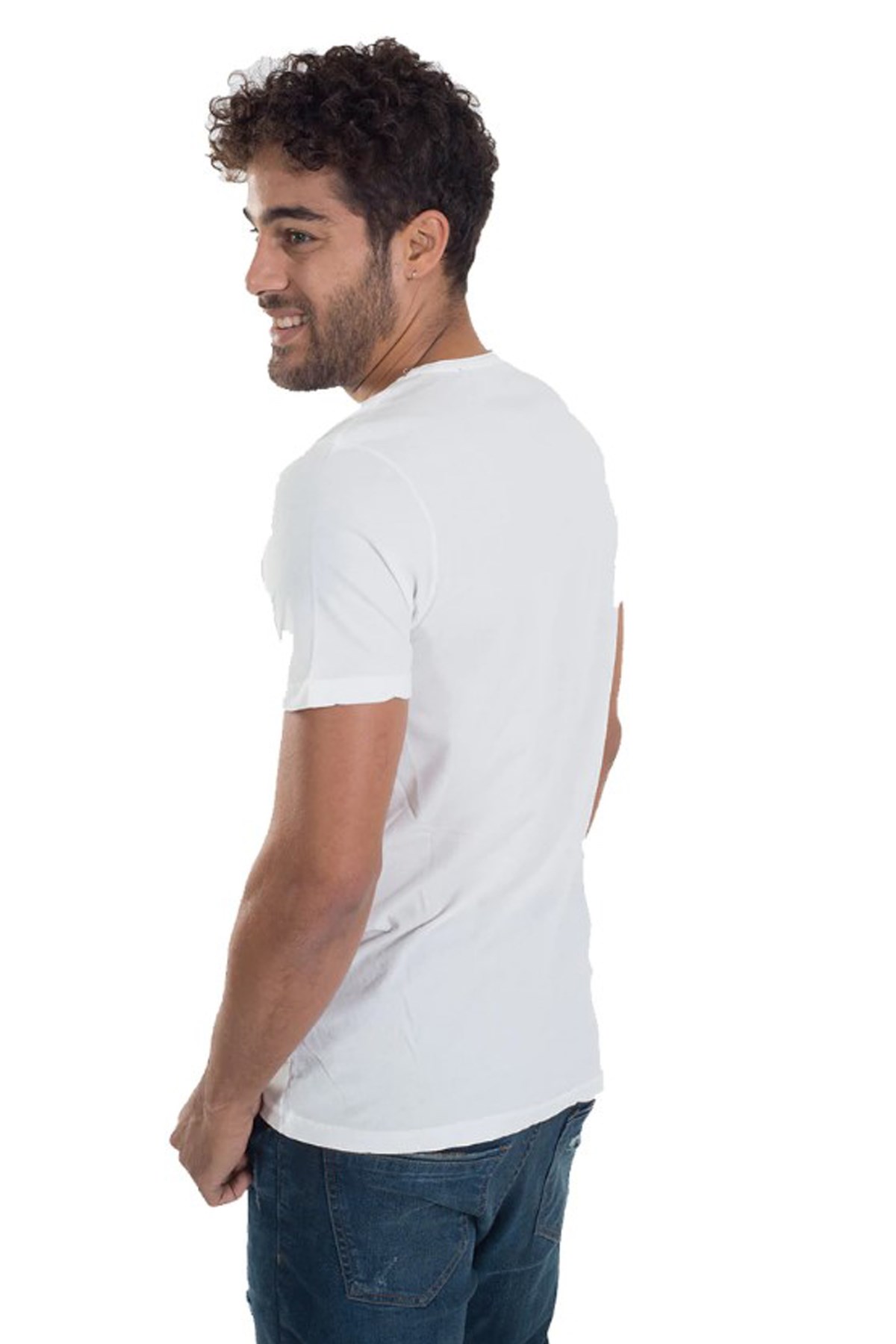 Nors Animal Skull Loose Erkek Tshirt C0013 Beyaz