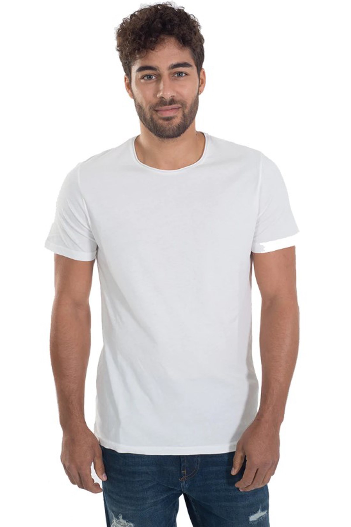 Nors Basic Loose Erkek Tshirt C0019 Beyaz