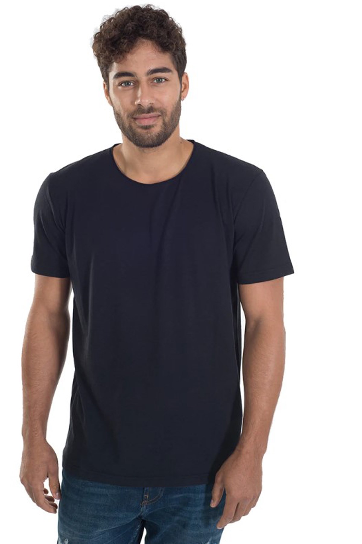 Nors Basic Loose Erkek Tshirt C0019 Siyah